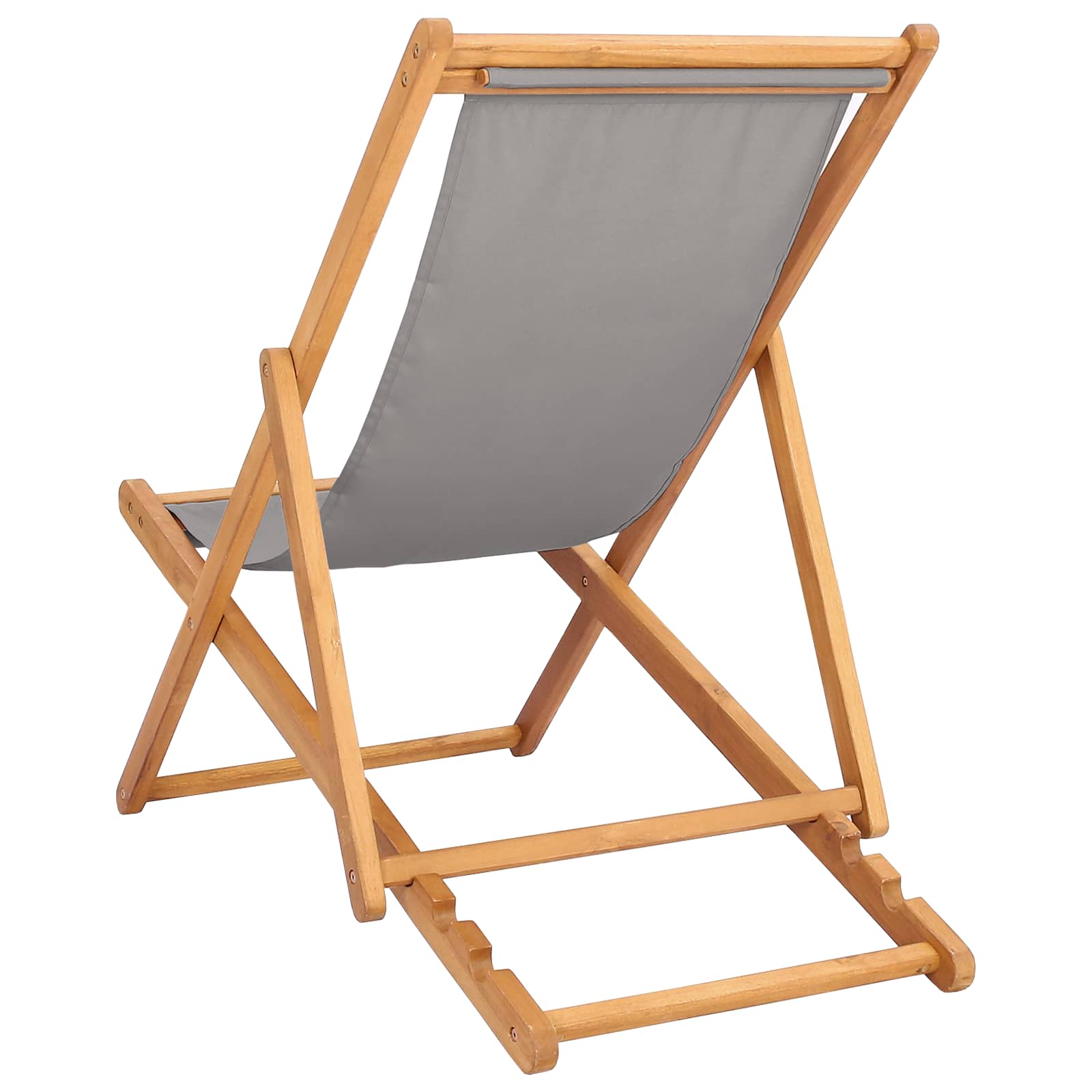 Strandstoel Lichtgrijs Massief Teakhout is nu te koop bij PeponiXL, paradijselijk wonen!