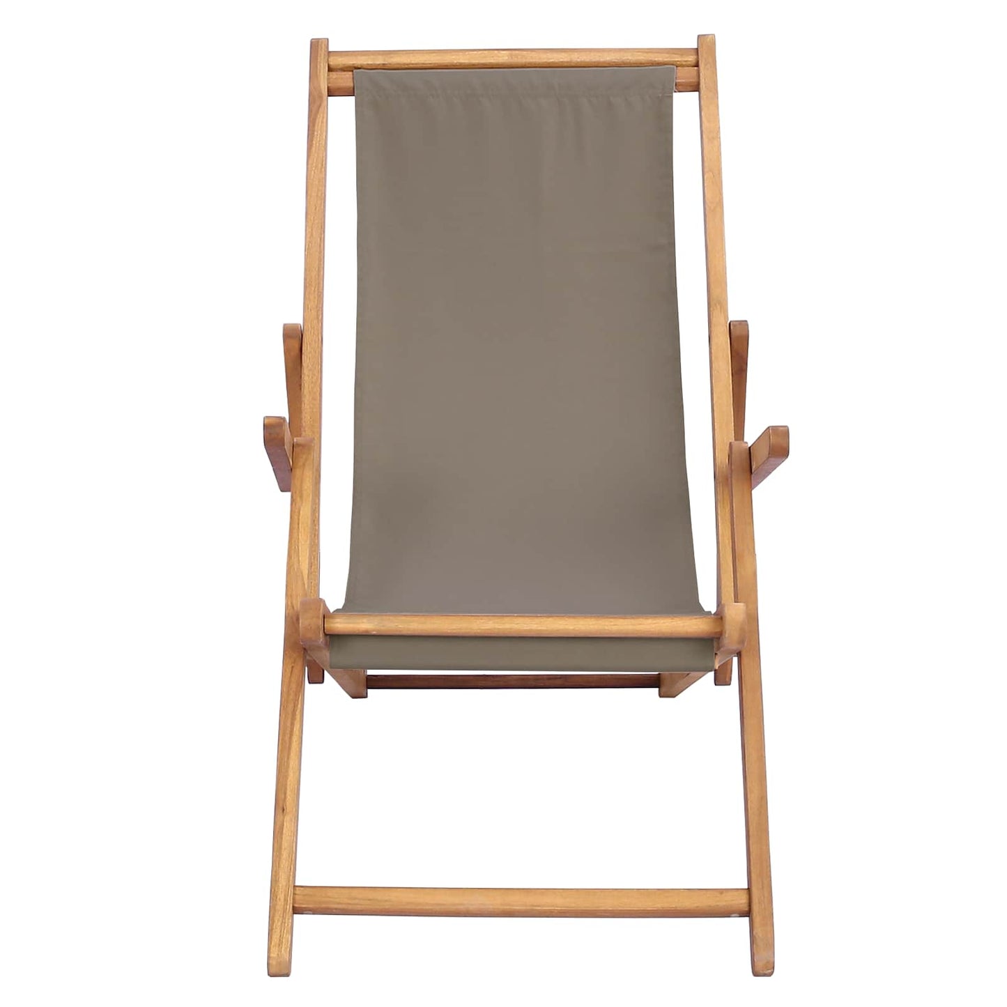 Strandstoel Taupe Massief Teakhout is nu te koop bij PeponiXL, paradijselijk wonen!
