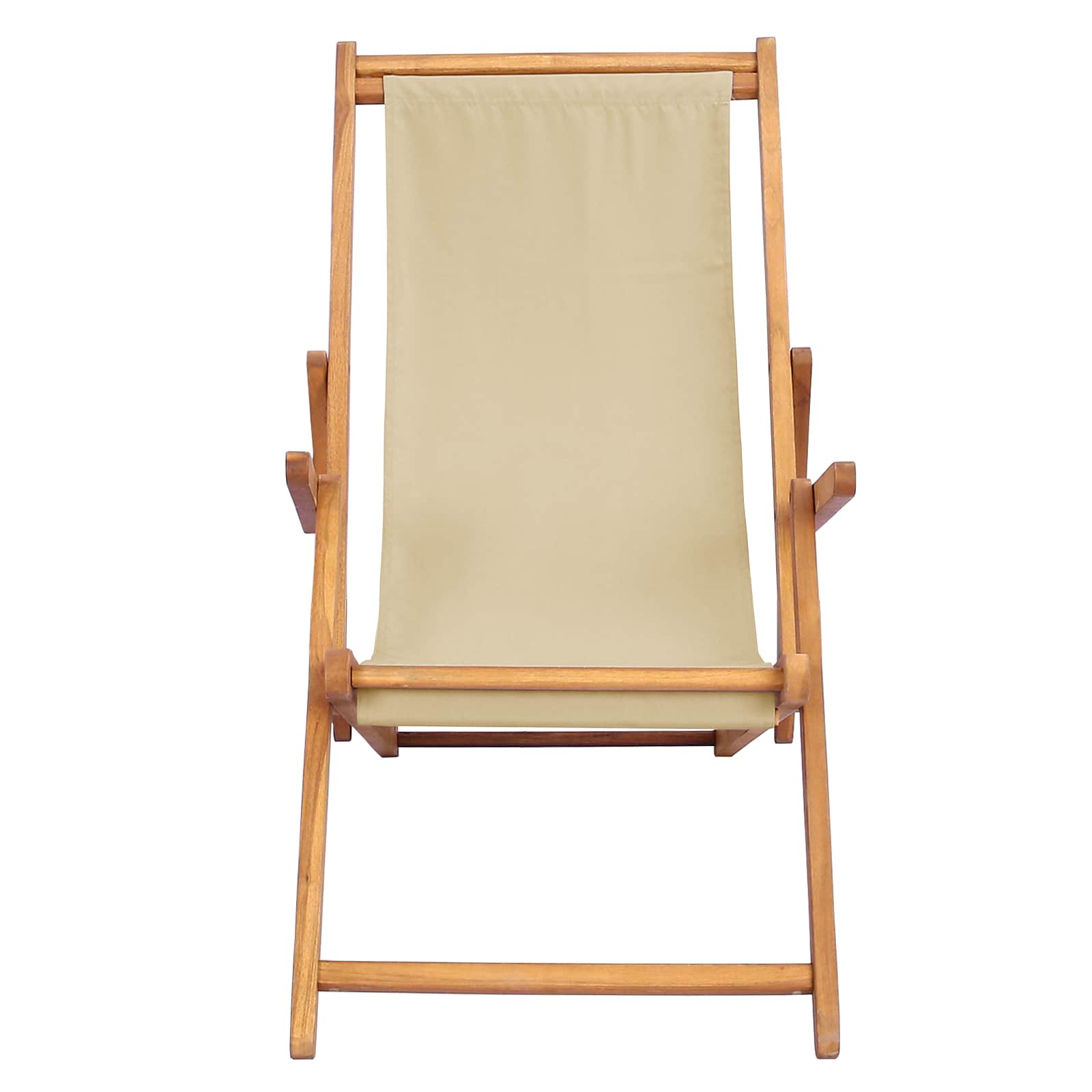 Strandstoel Beige Massief Teakhout is nu te koop bij PeponiXL, paradijselijk wonen!
