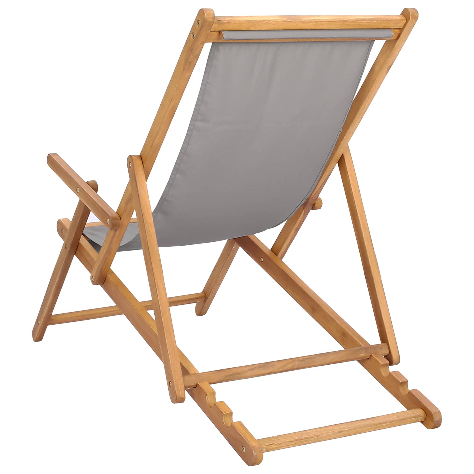 Strandstoel Lichtgrijs Massief Teakhout is nu te koop bij PeponiXL, paradijselijk wonen!