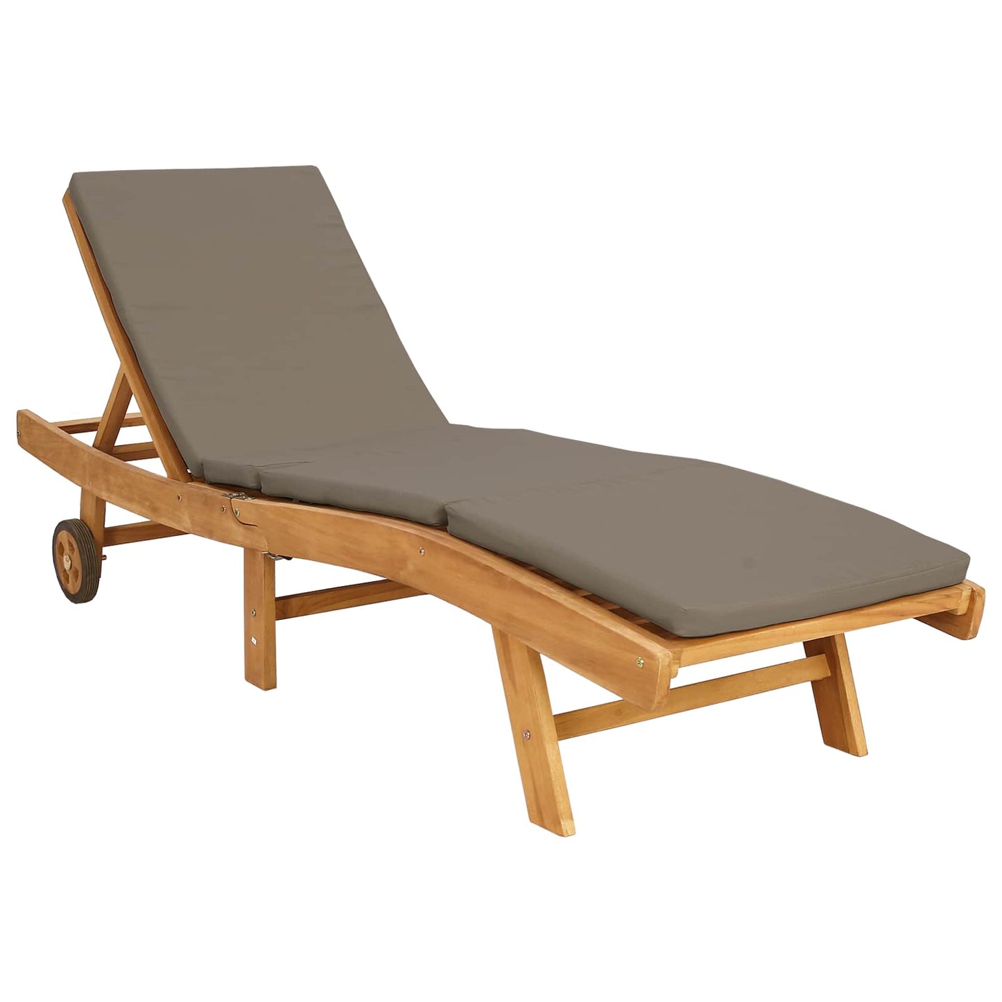 Ligstoel Bruin en Taupe Polyester is nu te koop bij PeponiXL, paradijselijk wonen!