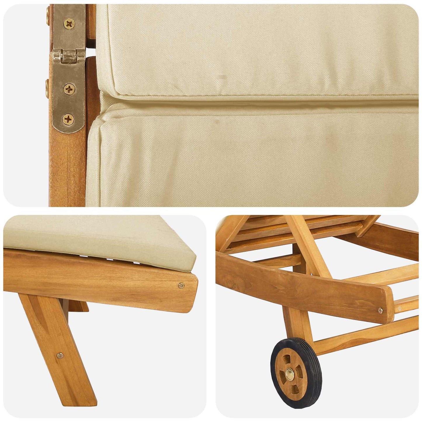 Ligstoel Bruin en beige Polyester is nu te koop bij PeponiXL, paradijselijk wonen!