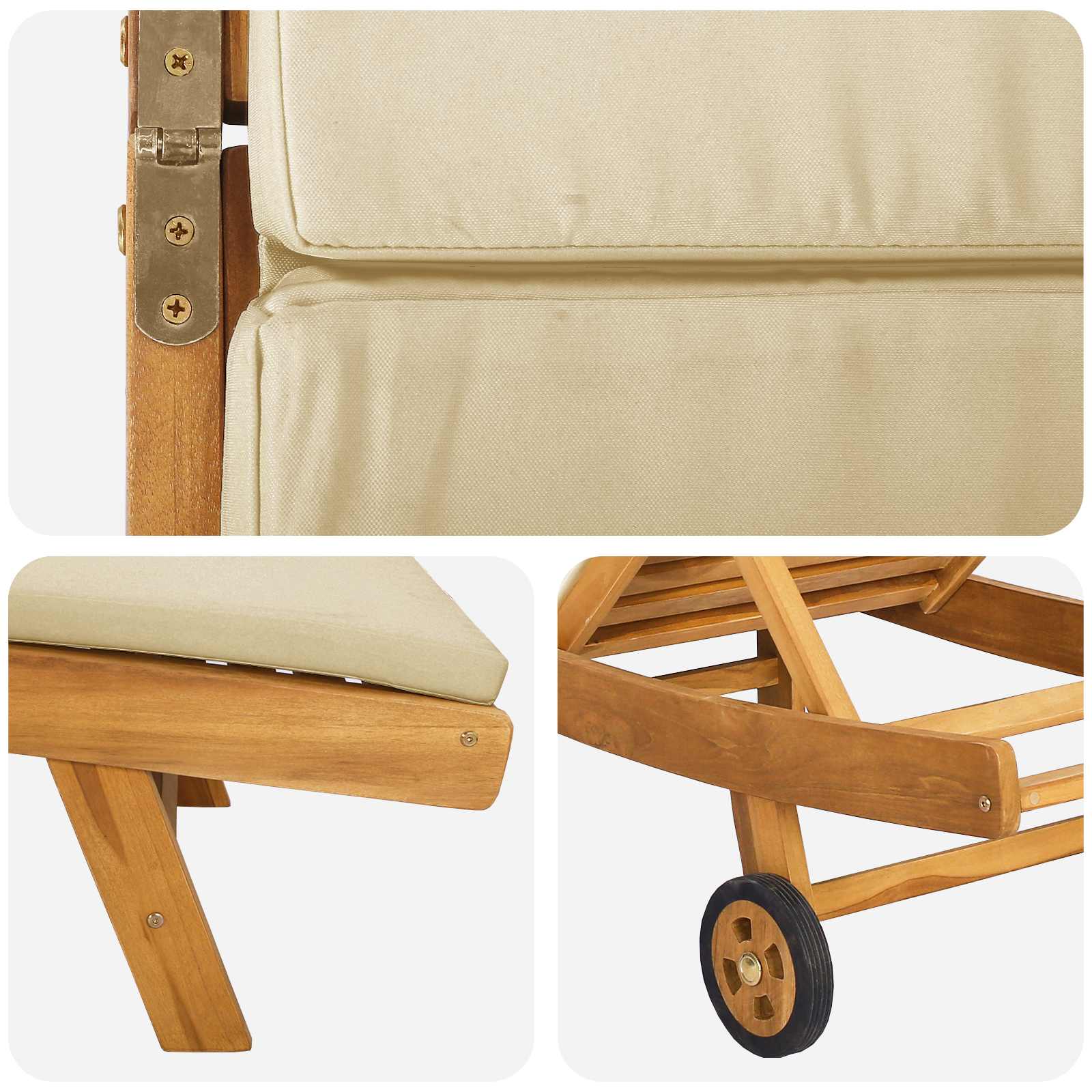 Ligstoel Bruin en beige Polyester is nu te koop bij PeponiXL, paradijselijk wonen!