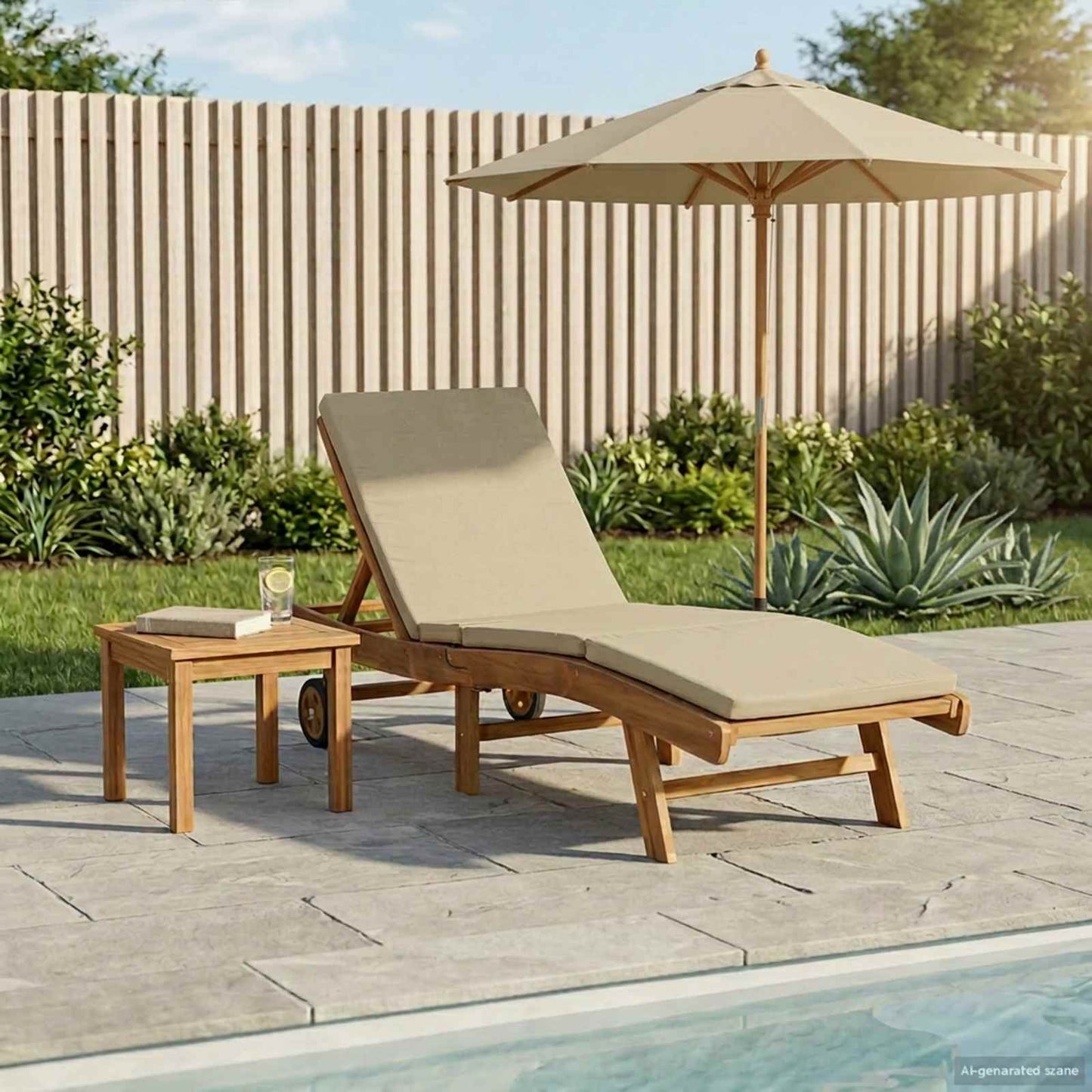 Ligstoel Bruin en beige Polyester is nu te koop bij PeponiXL, paradijselijk wonen!