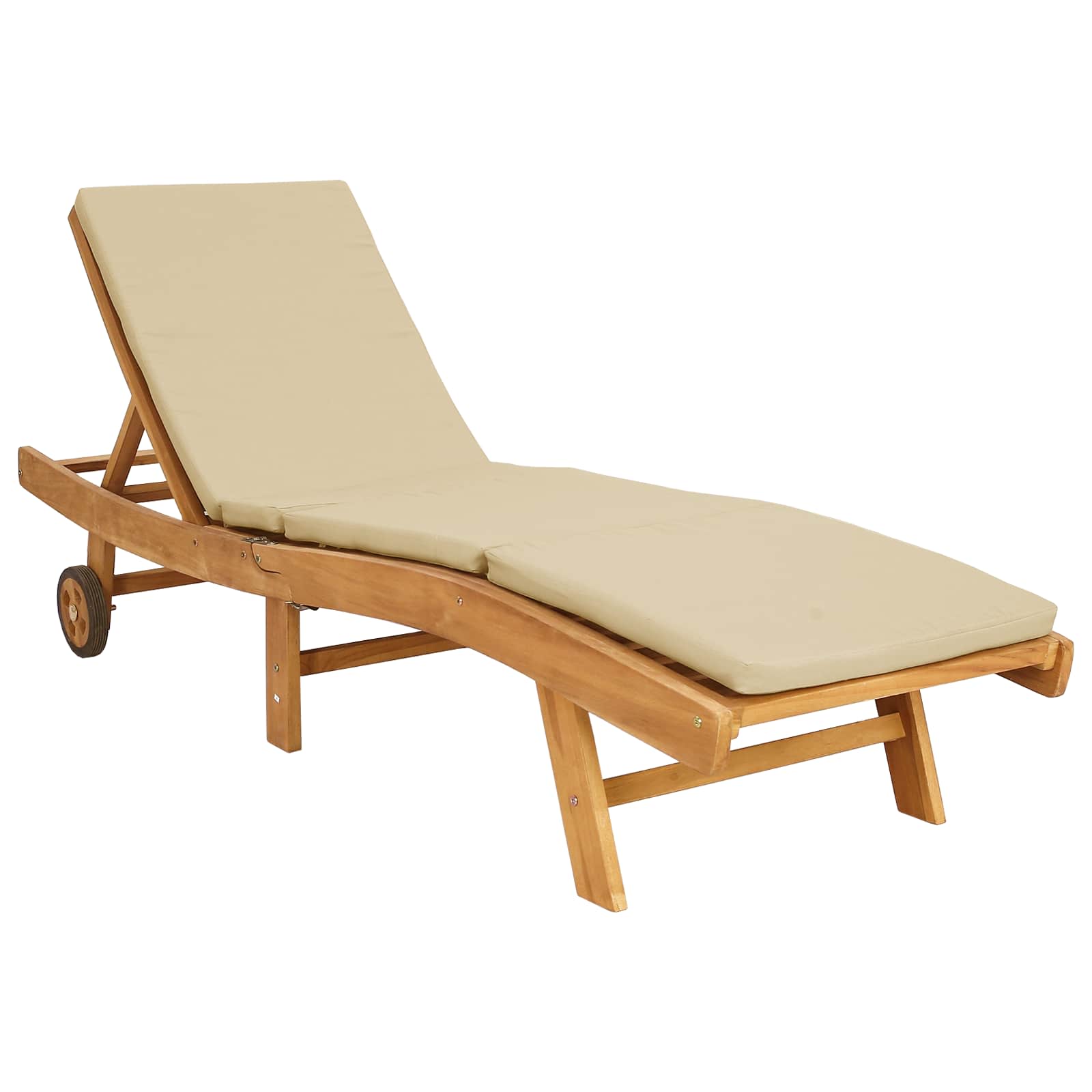 Ligstoel Bruin en beige Polyester is nu te koop bij PeponiXL, paradijselijk wonen!