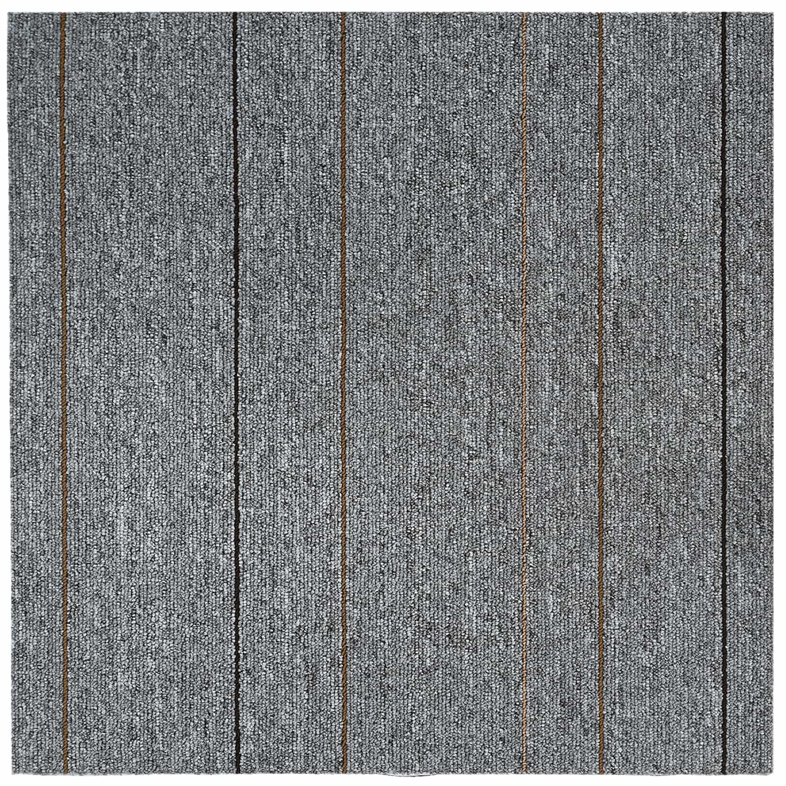 Vloertegel Lichtgrijs met Streep 50 x 50 cm 4 pcs PP en Bitumen is nu te koop bij PeponiXL, paradijselijk wonen!