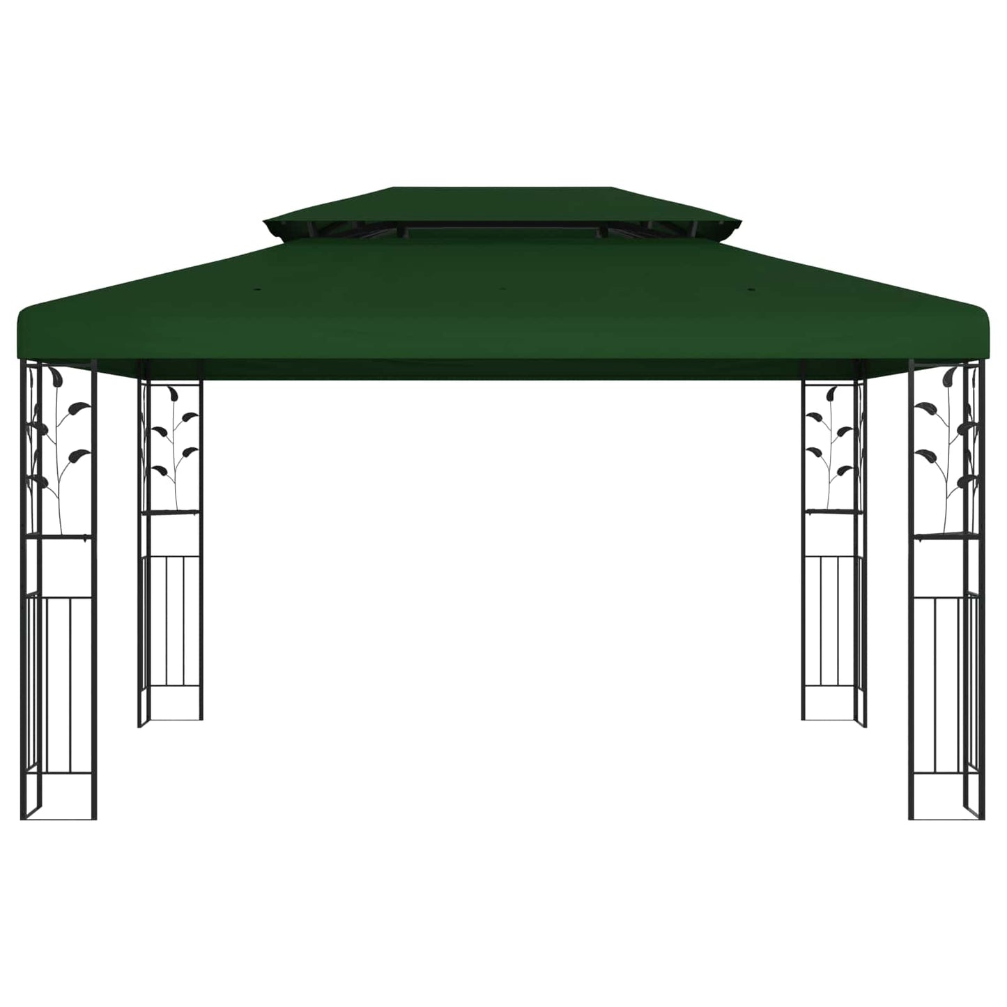 Prieel 3,97 x 2,96 x 2,68 m Groen Polyester en staal is nu te koop bij PeponiXL, paradijselijk wonen!