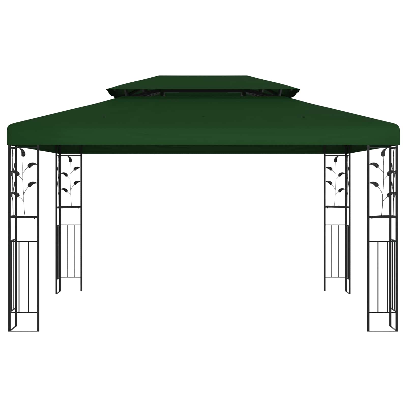 Prieel 3,97 x 2,96 x 2,68 m Groen Polyester en staal is nu te koop bij PeponiXL, paradijselijk wonen!