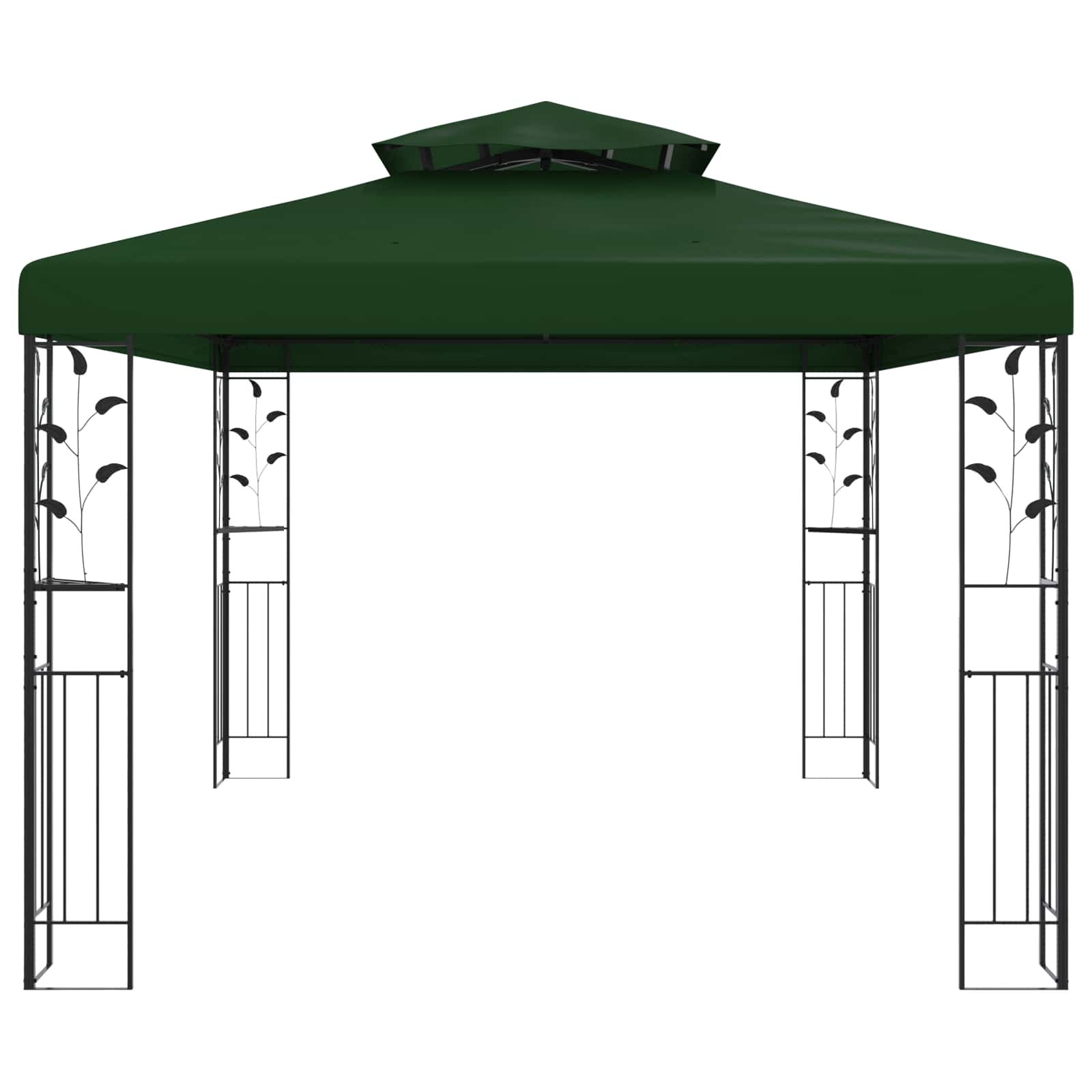 Prieel 3,97 x 2,96 x 2,68 m Groen Polyester en staal is nu te koop bij PeponiXL, paradijselijk wonen!