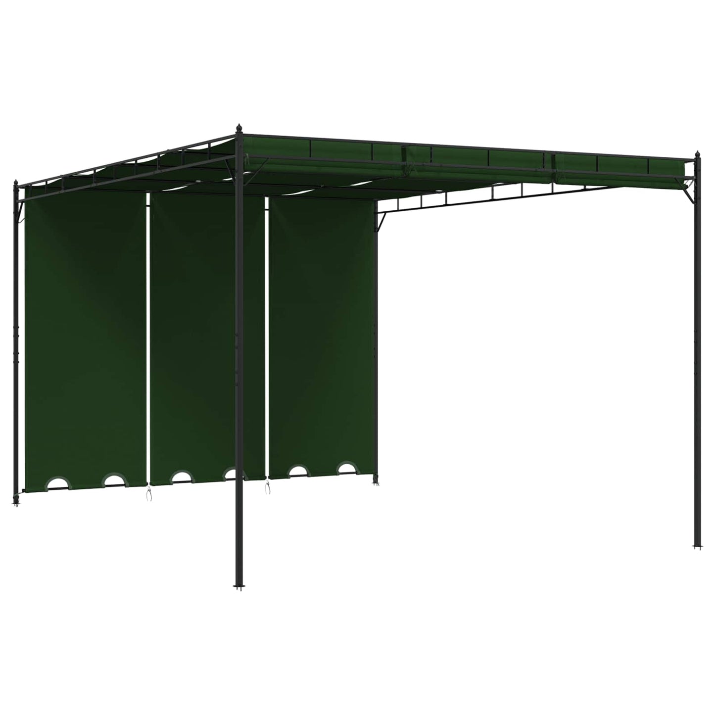 Prieel 4 x 3 x 2,3 m Groen Polyester en staal is nu te koop bij PeponiXL, paradijselijk wonen!