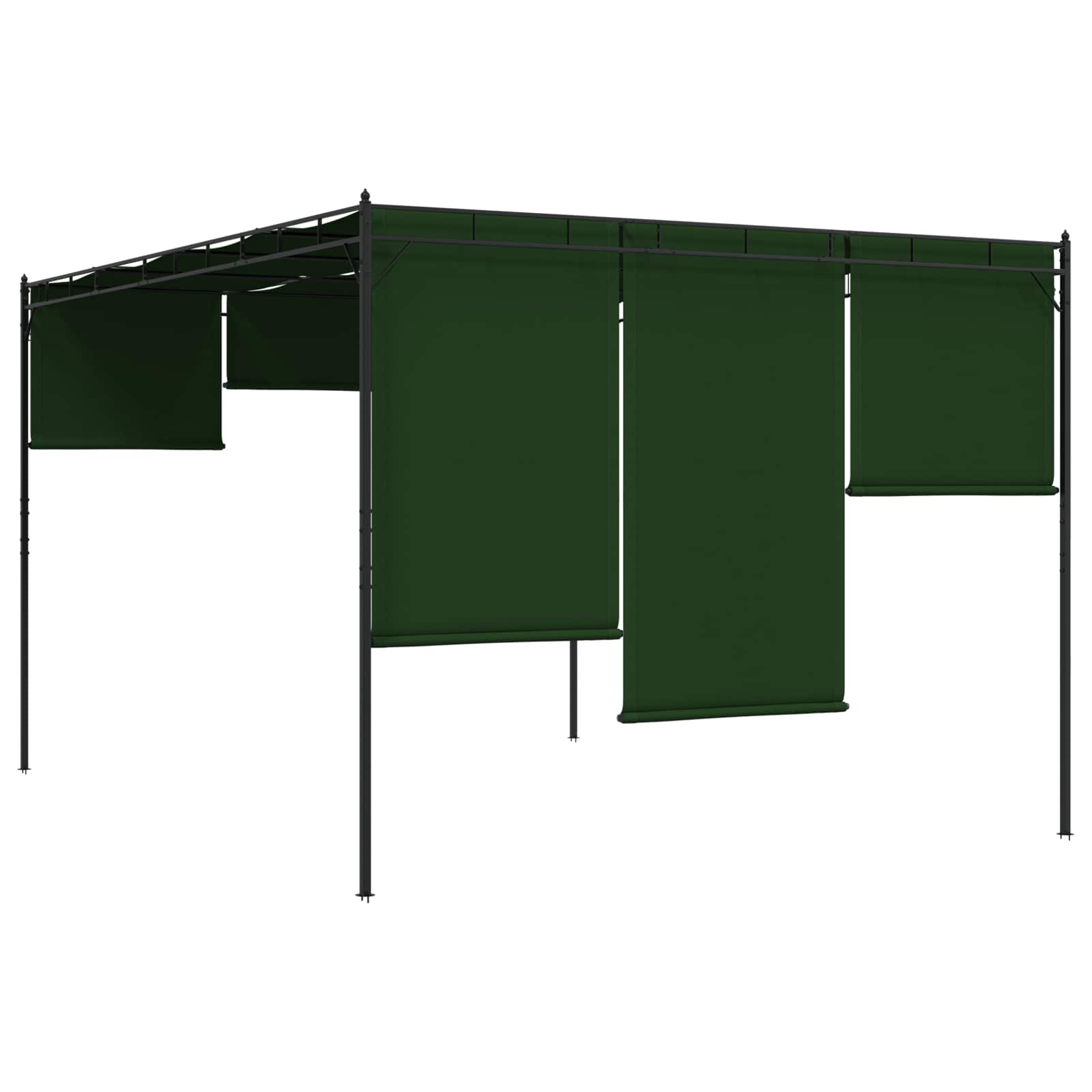 Prieel 4 x 3 x 2,3 m Groen Polyester en staal is nu te koop bij PeponiXL, paradijselijk wonen!
