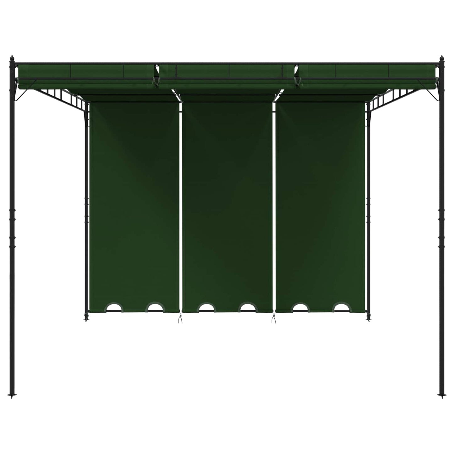 Prieel 4 x 3 x 2,3 m Groen Polyester en staal is nu te koop bij PeponiXL, paradijselijk wonen!