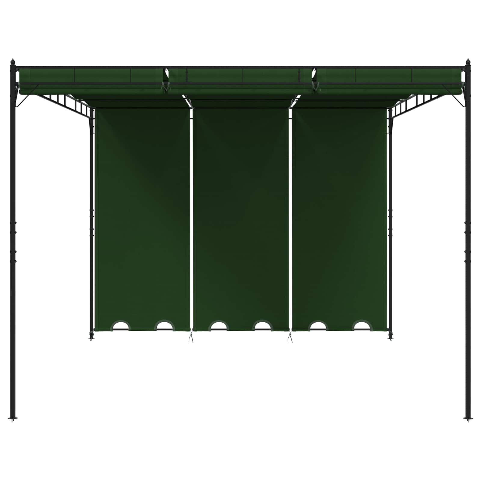 Prieel 4 x 3 x 2,3 m Groen Polyester en staal is nu te koop bij PeponiXL, paradijselijk wonen!