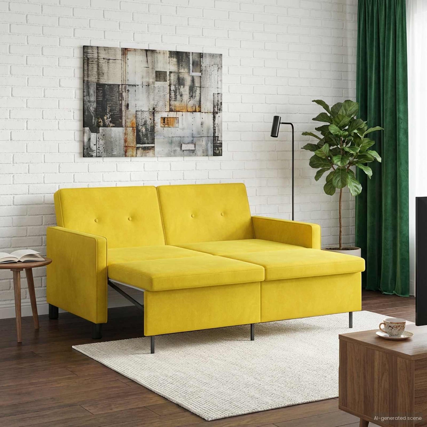 Slaapbank Geel Stof is nu te koop bij PeponiXL, paradijselijk wonen!