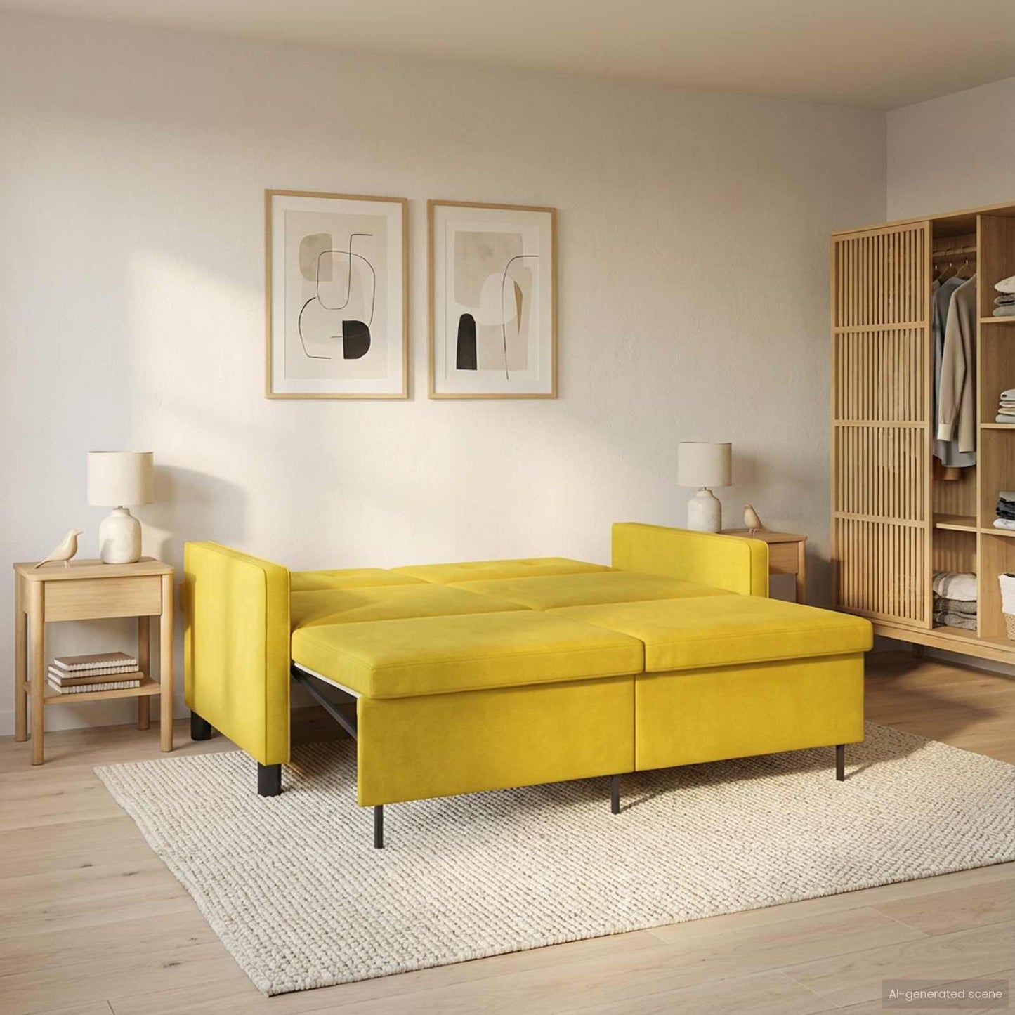 Slaapbank Geel Stof is nu te koop bij PeponiXL, paradijselijk wonen!