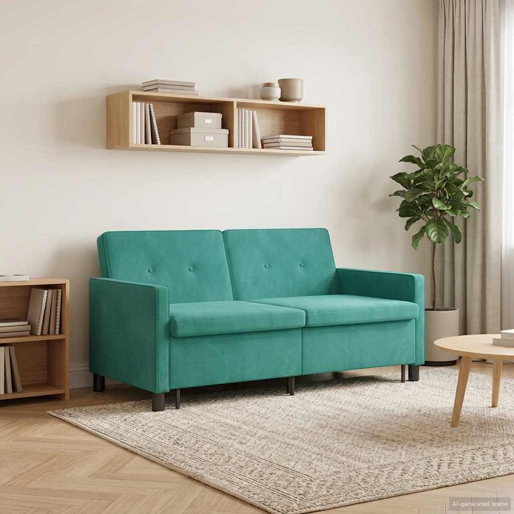 Slaapbank Turquoise Stof is nu te koop bij PeponiXL, paradijselijk wonen!