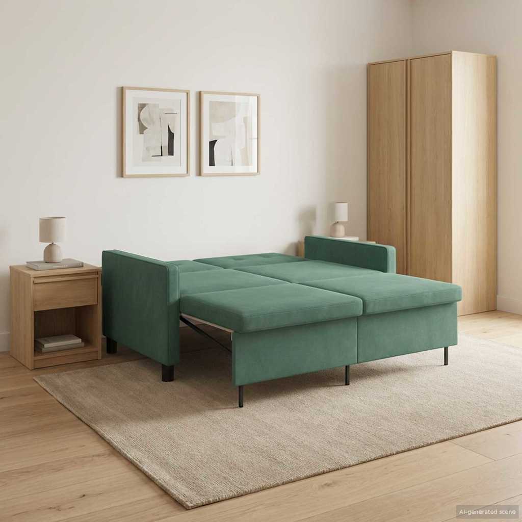 Slaapbank Zeegroen Stof is nu te koop bij PeponiXL, paradijselijk wonen!