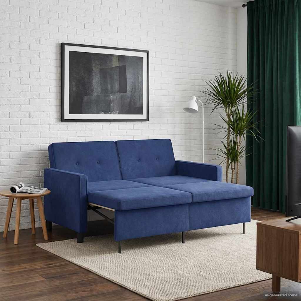 Slaapbank Politieblauw Stof is nu te koop bij PeponiXL, paradijselijk wonen!