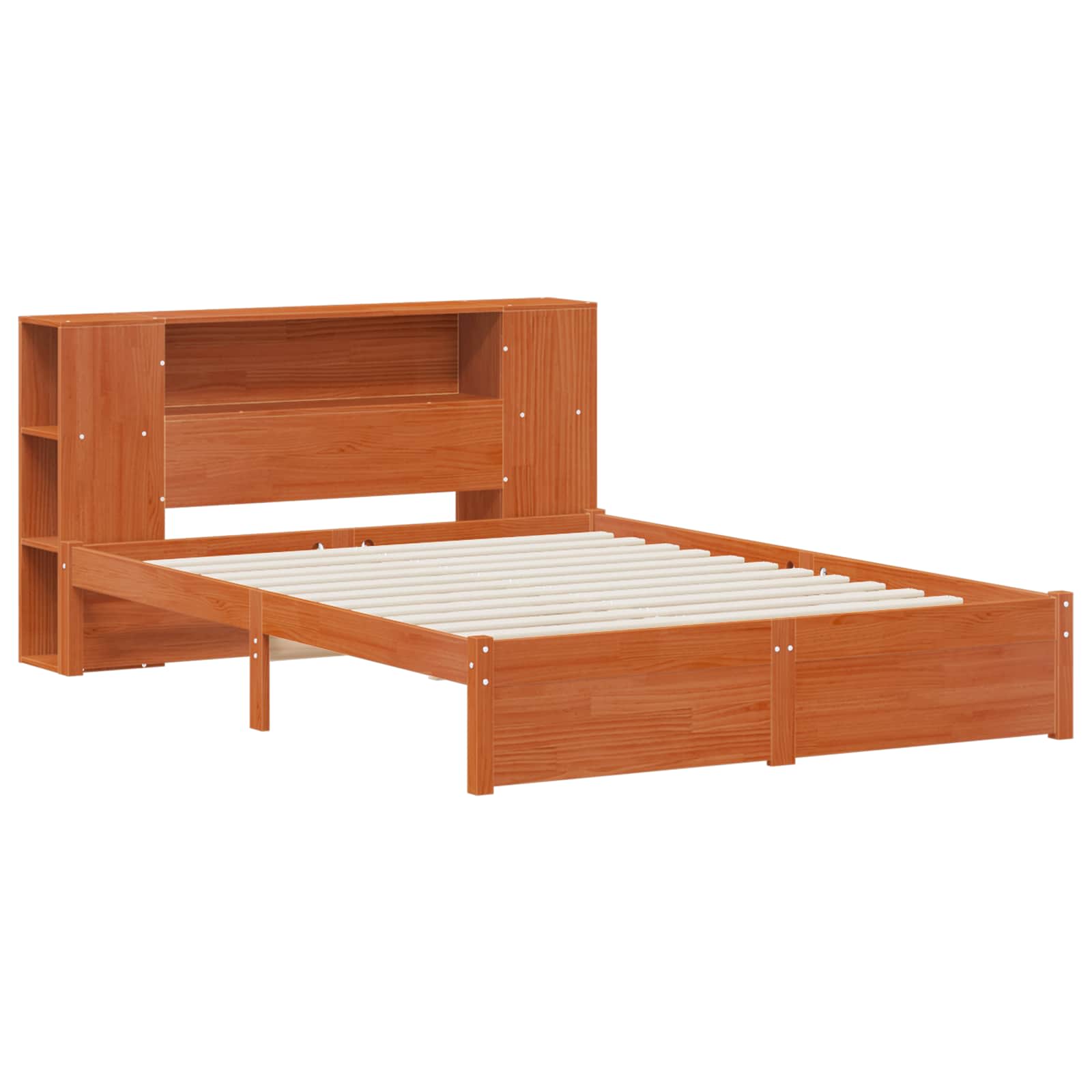 Bedframe met opberghoofdeksel met opslag Wasbruin 140 x 190 cm is nu te koop bij PeponiXL, paradijselijk wonen!