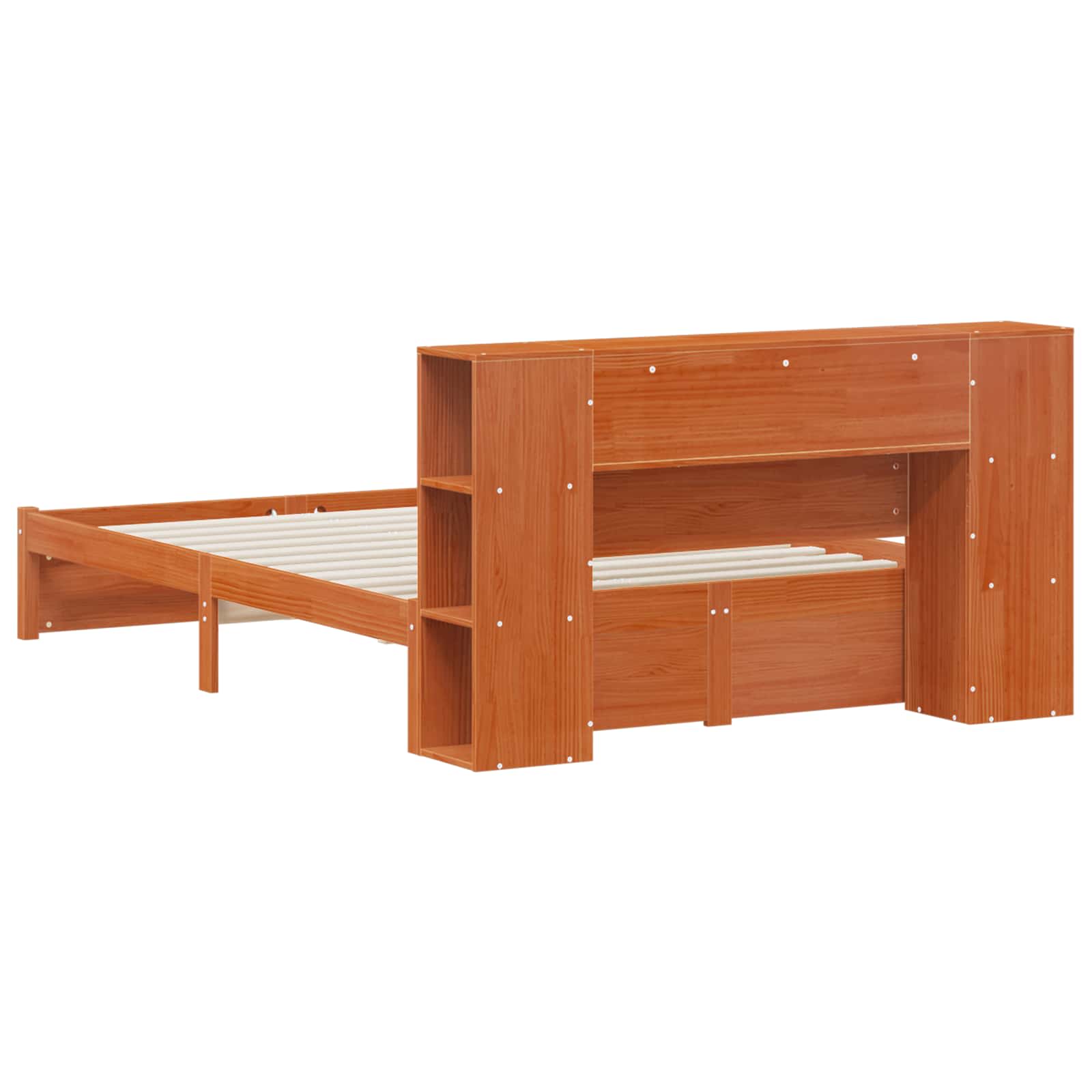 Bedframe met opberghoofdeksel met opslag Wasbruin 140 x 190 cm is nu te koop bij PeponiXL, paradijselijk wonen!