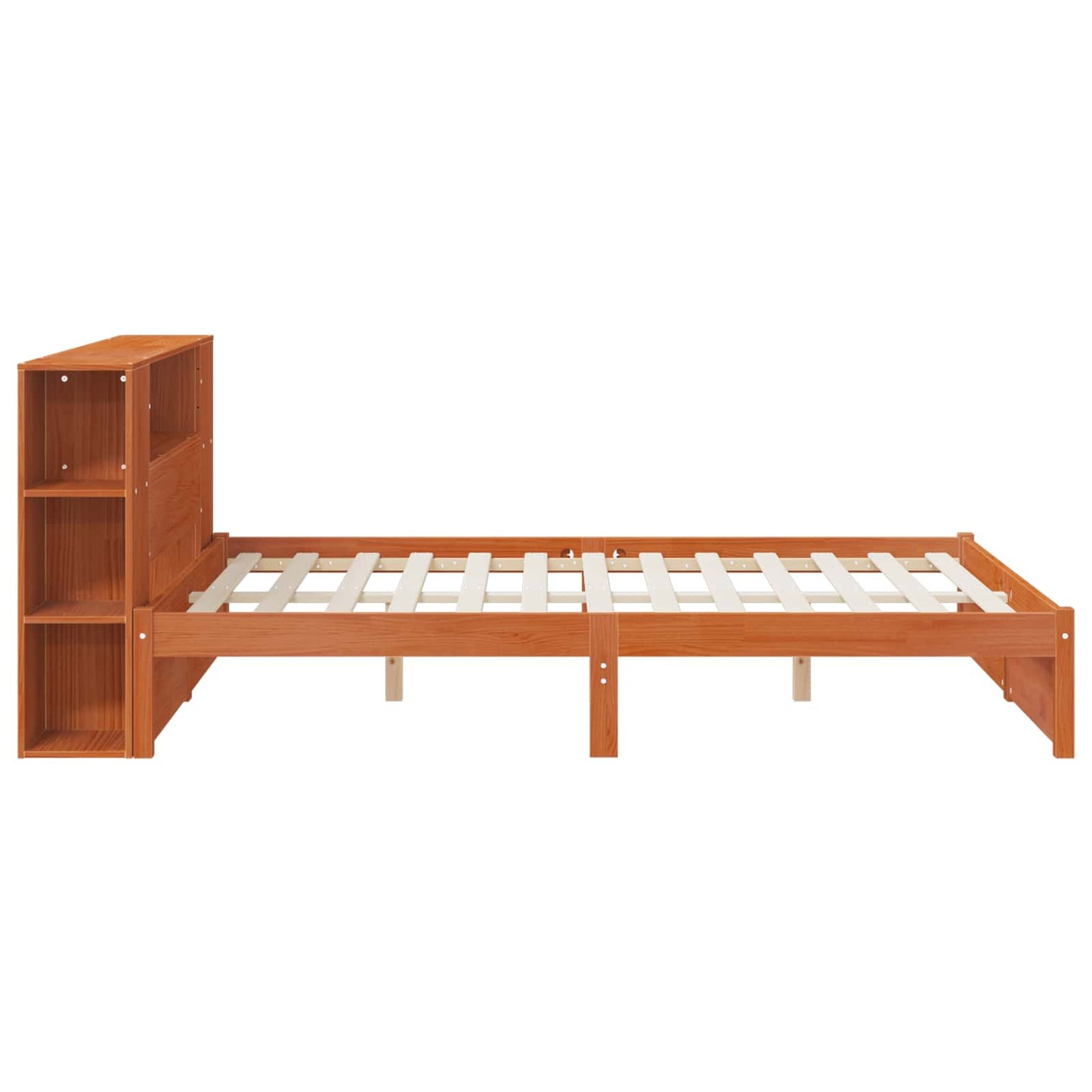 Bedframe met opberghoofdeksel met opslag Wasbruin 140 x 190 cm is nu te koop bij PeponiXL, paradijselijk wonen!