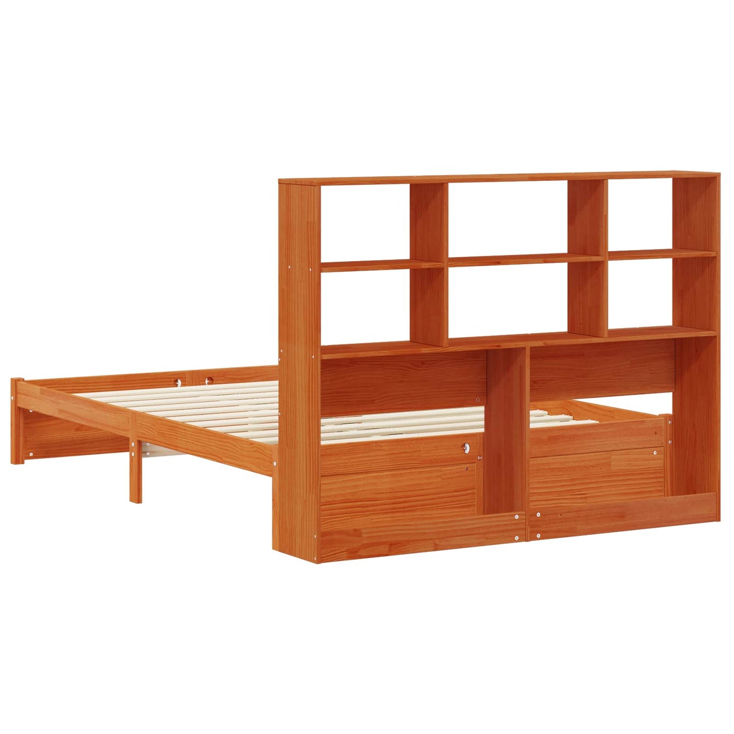 Bedframe met opberghoofdeksel met opslag Wasbruin 140 x 190 cm is nu te koop bij PeponiXL, paradijselijk wonen!