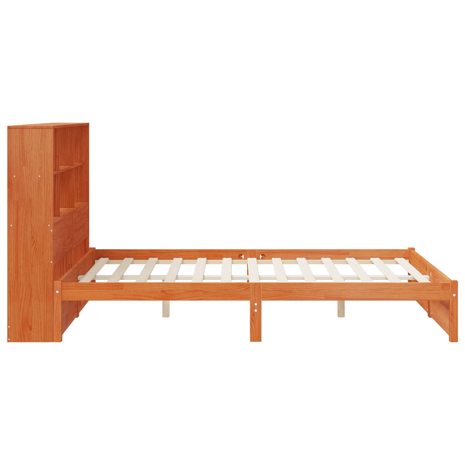 Bedframe met opberghoofdeksel met opslag Wasbruin 140 x 190 cm is nu te koop bij PeponiXL, paradijselijk wonen!