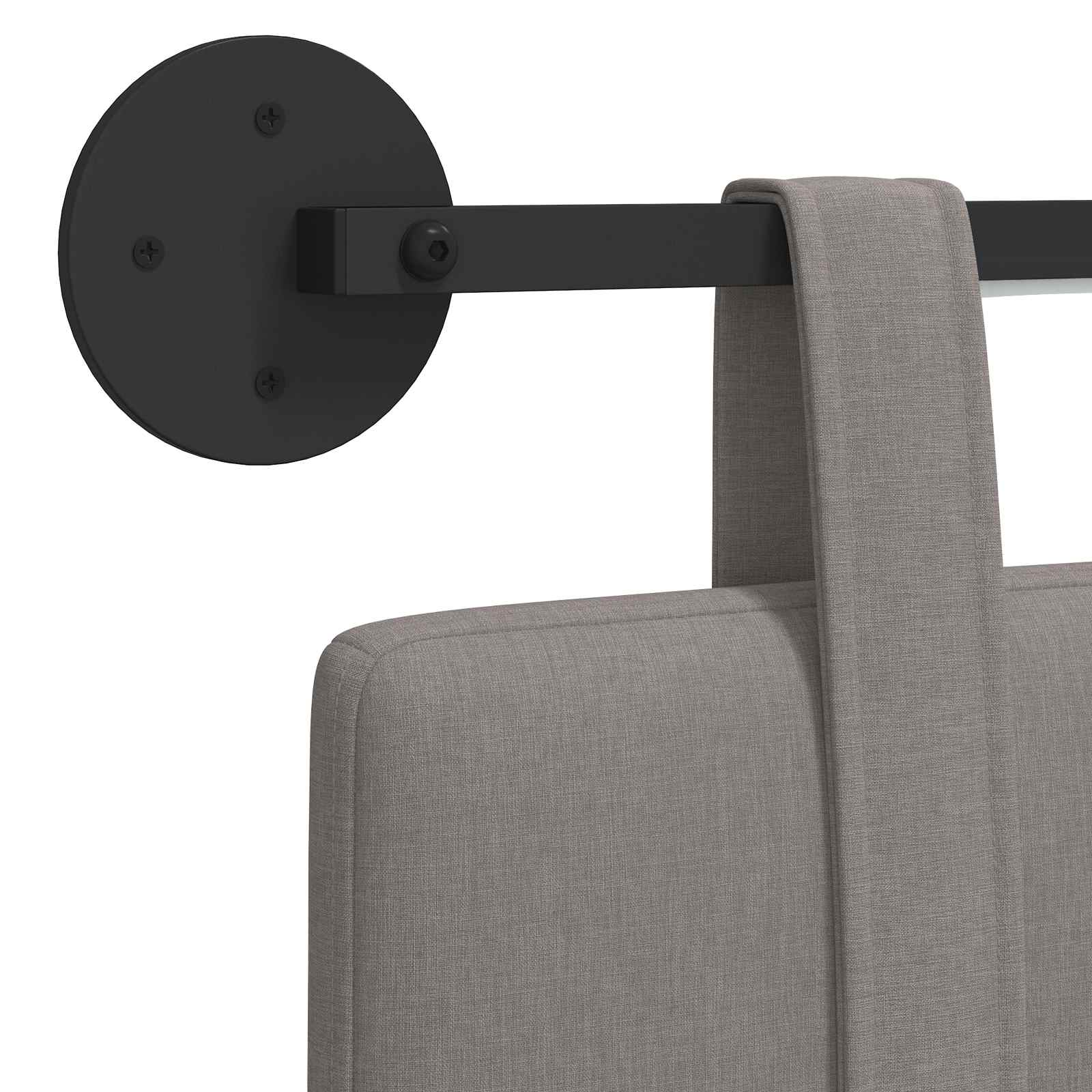 Hangend hoofdbord Met LED-verlichting Taupe Stof is nu te koop bij PeponiXL, paradijselijk wonen!