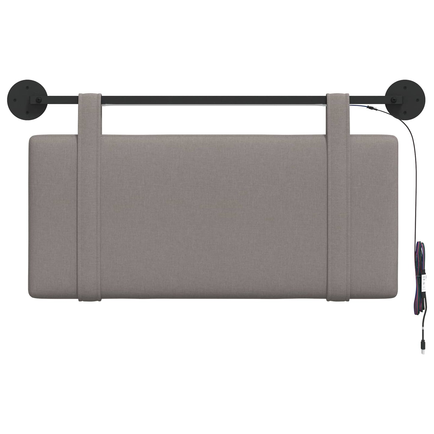 Hangend hoofdbord Met LED-verlichting Taupe Stof is nu te koop bij PeponiXL, paradijselijk wonen!