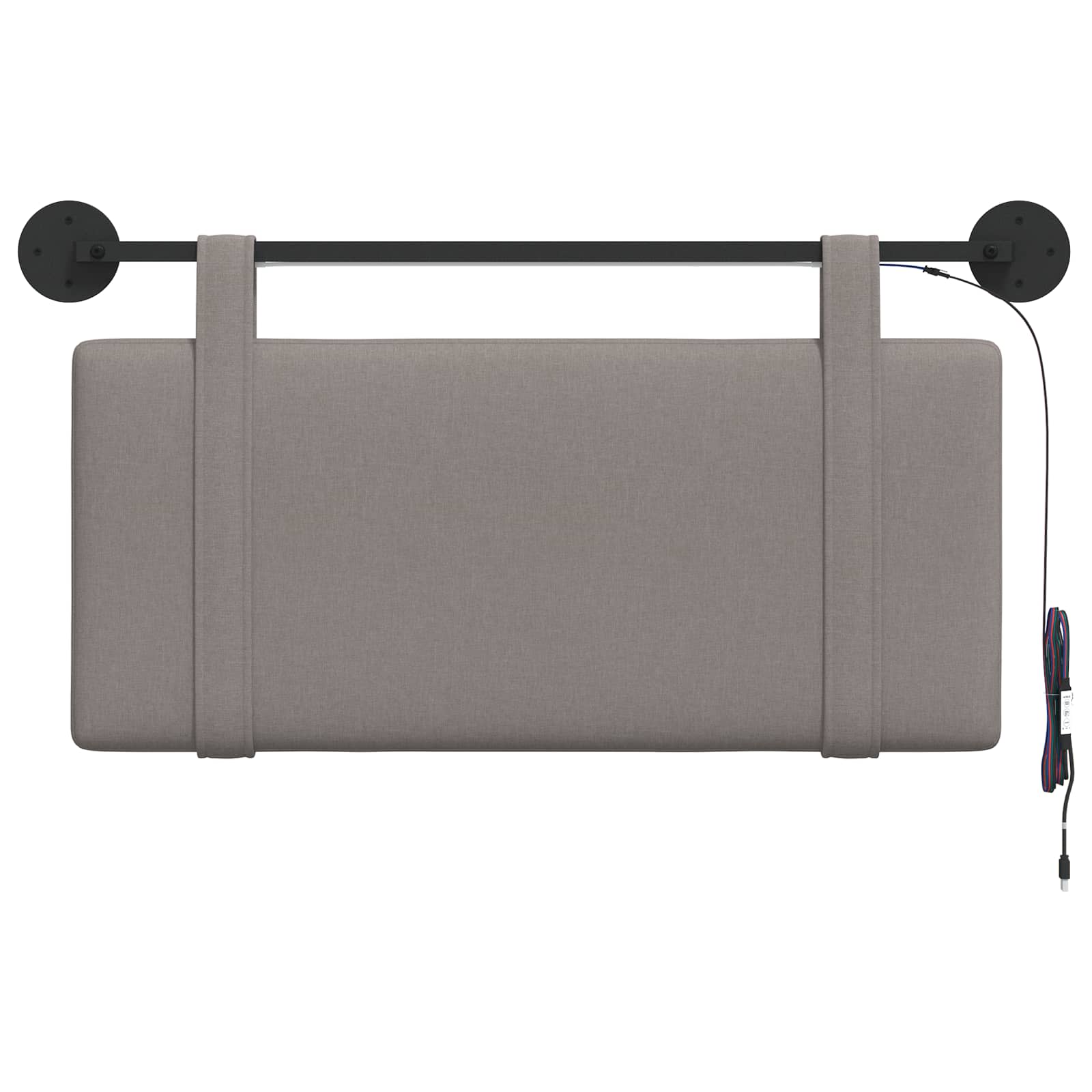 Hangend hoofdbord Met LED-verlichting Taupe Stof is nu te koop bij PeponiXL, paradijselijk wonen!