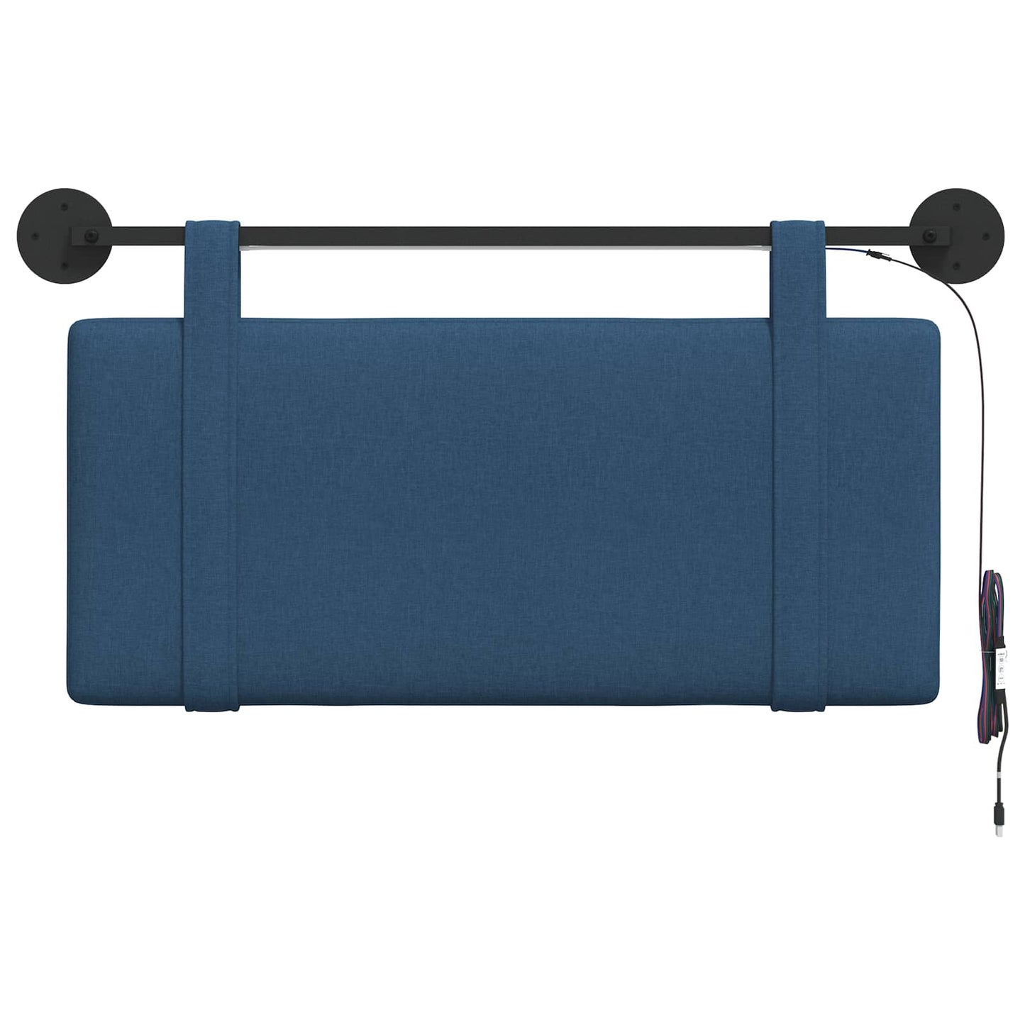 Hangend hoofdbord Met LED-verlichting Blauw Stof is nu te koop bij PeponiXL, paradijselijk wonen!