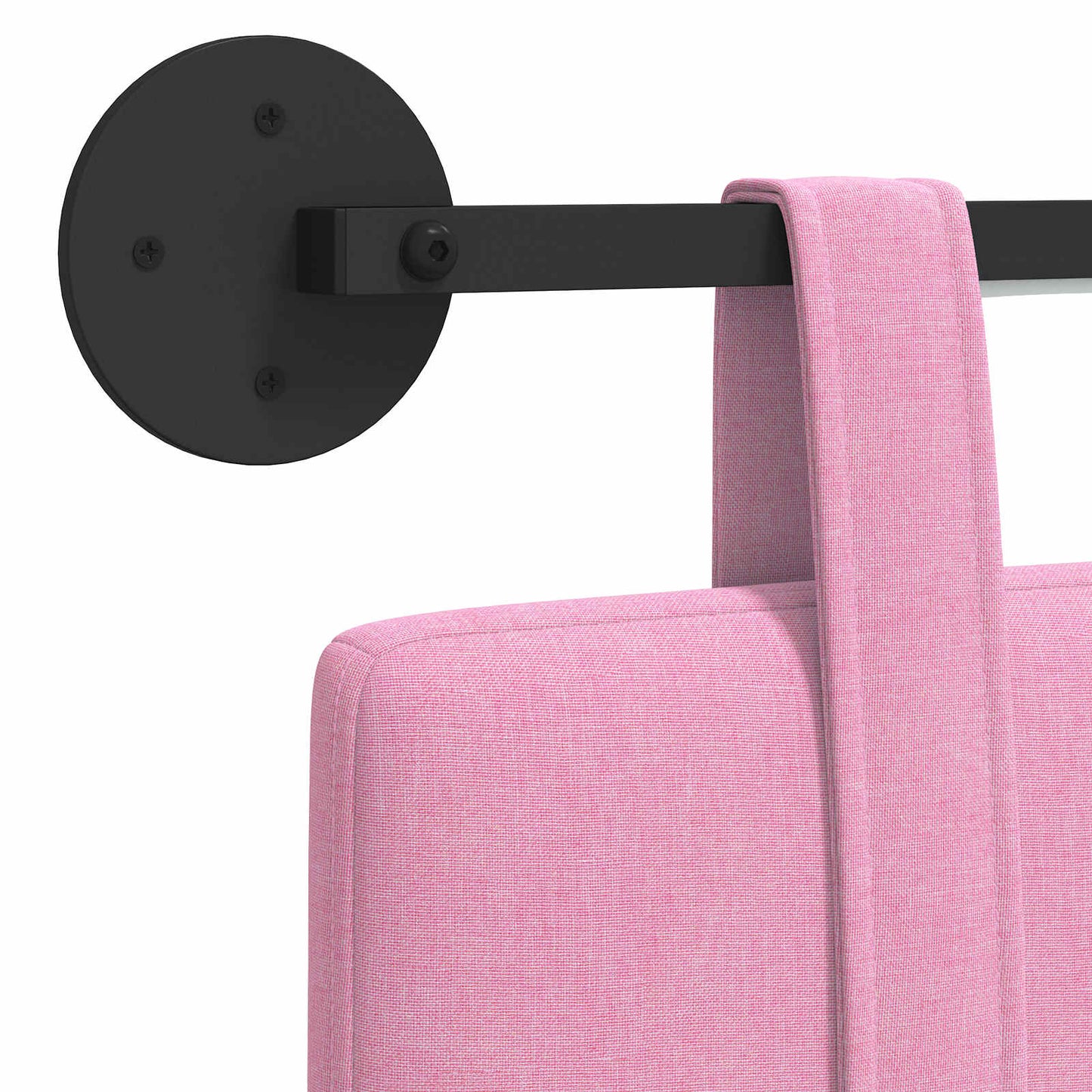 Hangend hoofdbord Met LED-verlichting Roze Stof is nu te koop bij PeponiXL, paradijselijk wonen!