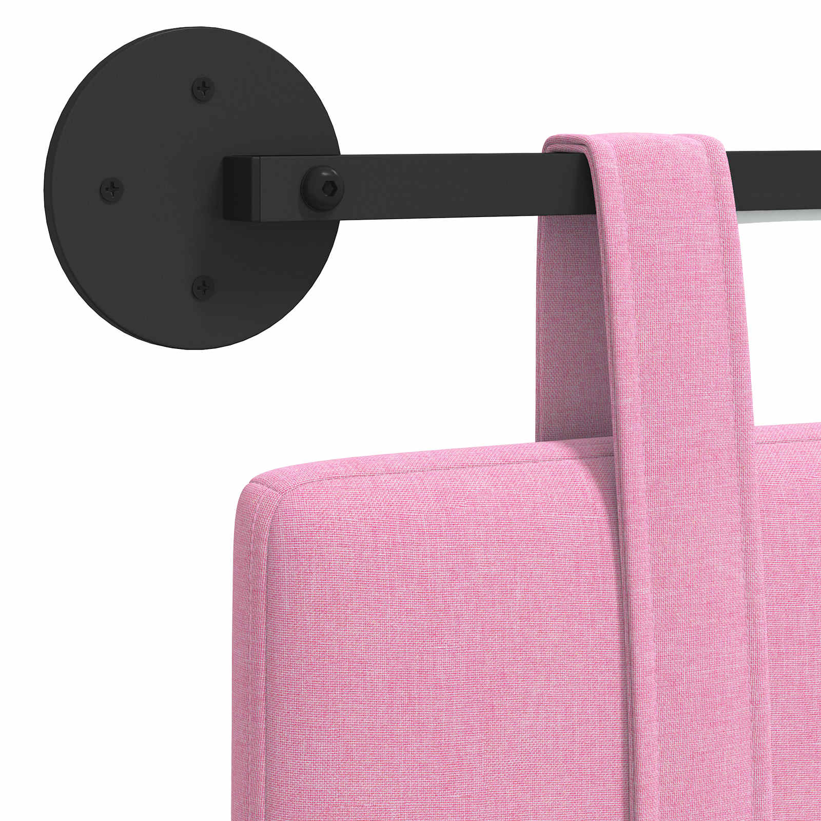 Hangend hoofdbord Met LED-verlichting Roze Stof is nu te koop bij PeponiXL, paradijselijk wonen!