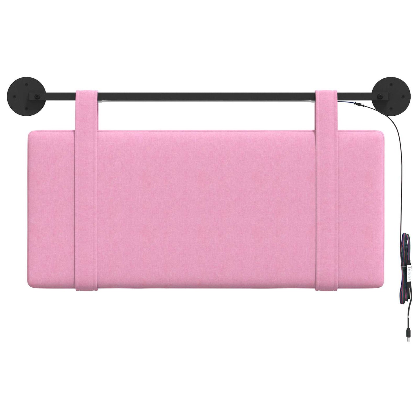 Hangend hoofdbord Met LED-verlichting Roze Stof is nu te koop bij PeponiXL, paradijselijk wonen!