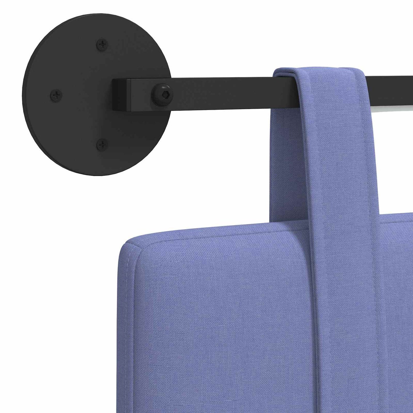Hangend hoofdbord Met LED-verlichting Jeans Blauw Stof is nu te koop bij PeponiXL, paradijselijk wonen!