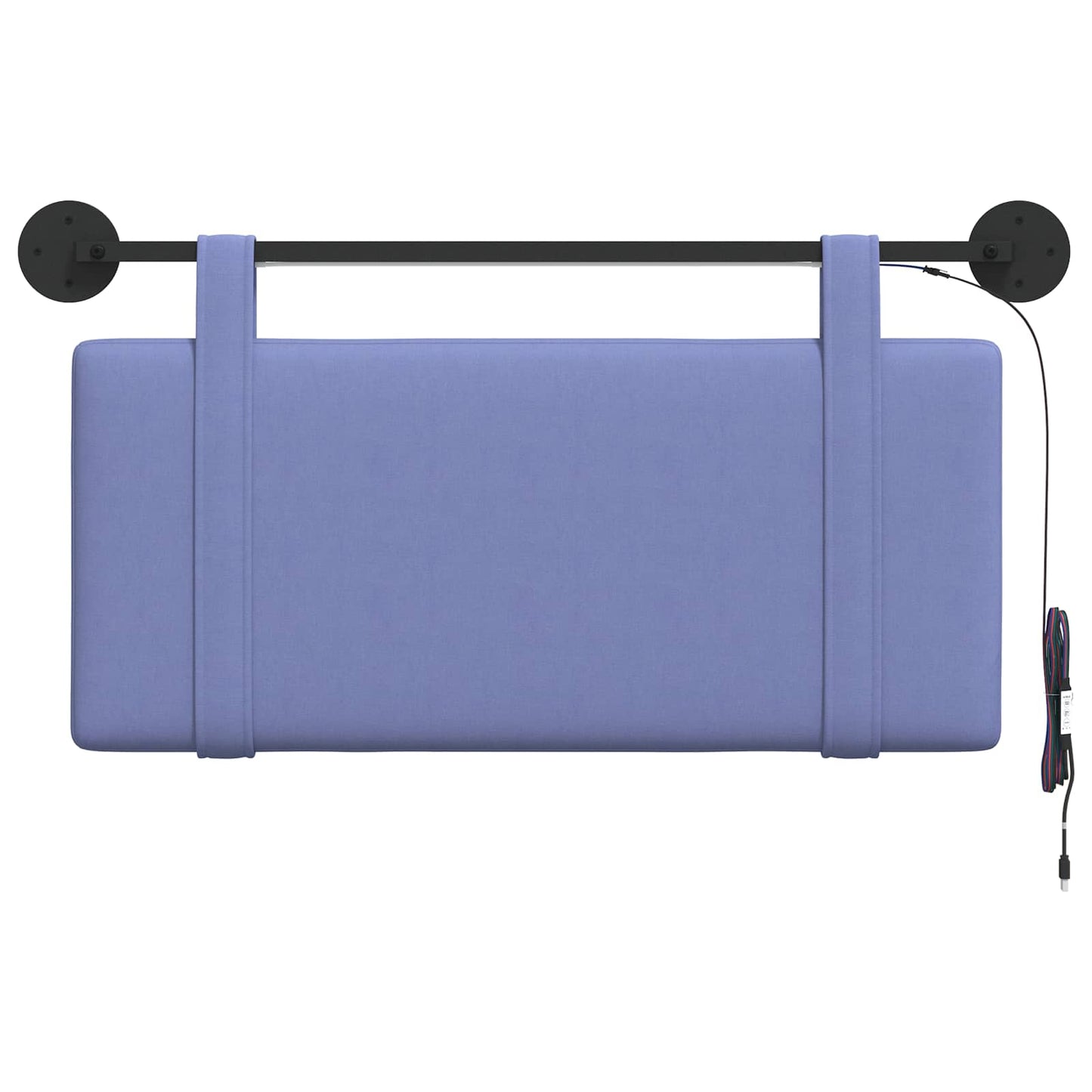 Hangend hoofdbord Met LED-verlichting Jeans Blauw Stof is nu te koop bij PeponiXL, paradijselijk wonen!
