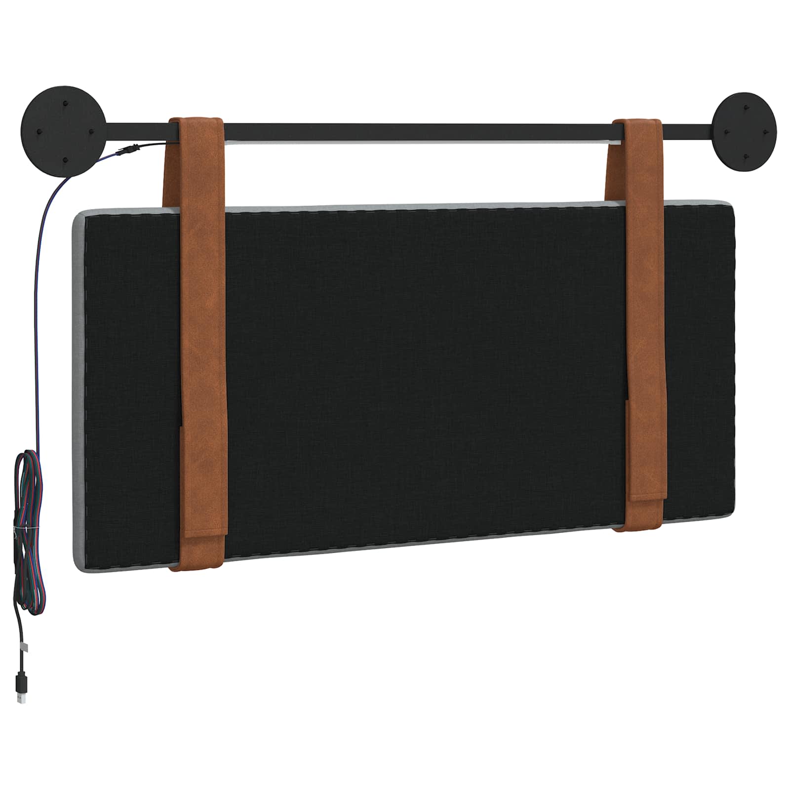 Hangend hoofdbord Met LED-verlichting Lichtgrijs Antiek PU is nu te koop bij PeponiXL, paradijselijk wonen!