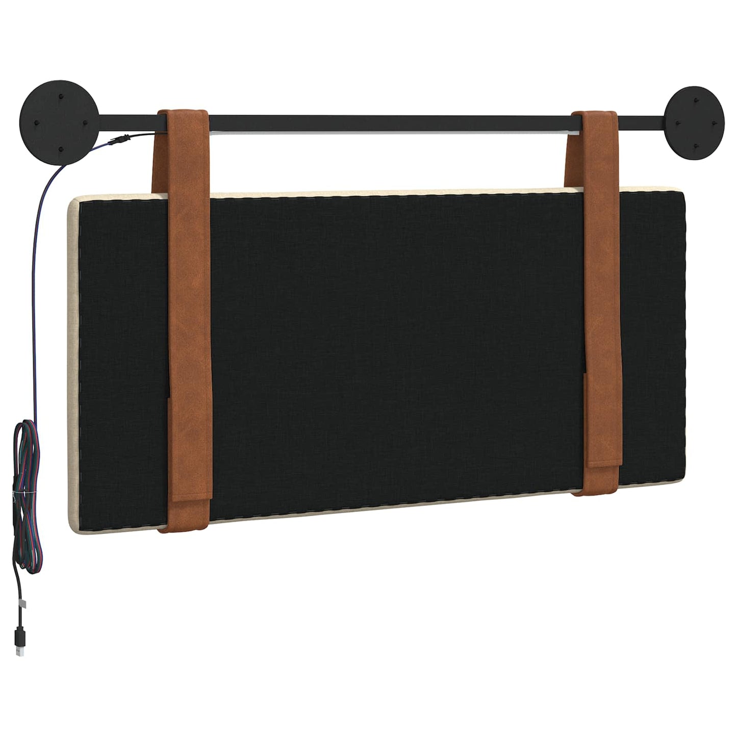 Hangend hoofdbord Met LED-verlichting Crèmekleurig Antiek PU is nu te koop bij PeponiXL, paradijselijk wonen!