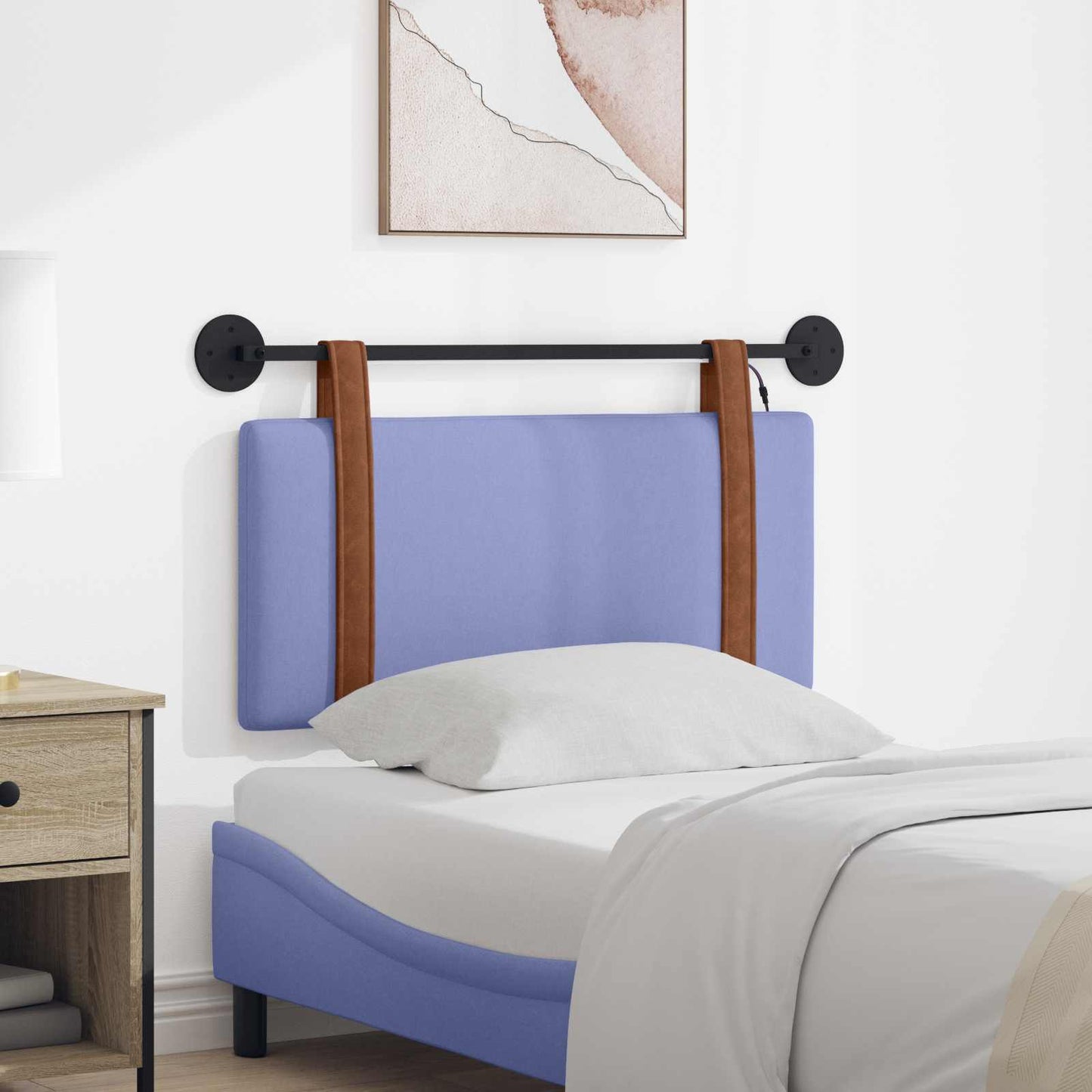 Hangend hoofdbord Met LED-verlichting Jeans Blauw Antiek PU is nu te koop bij PeponiXL, paradijselijk wonen!