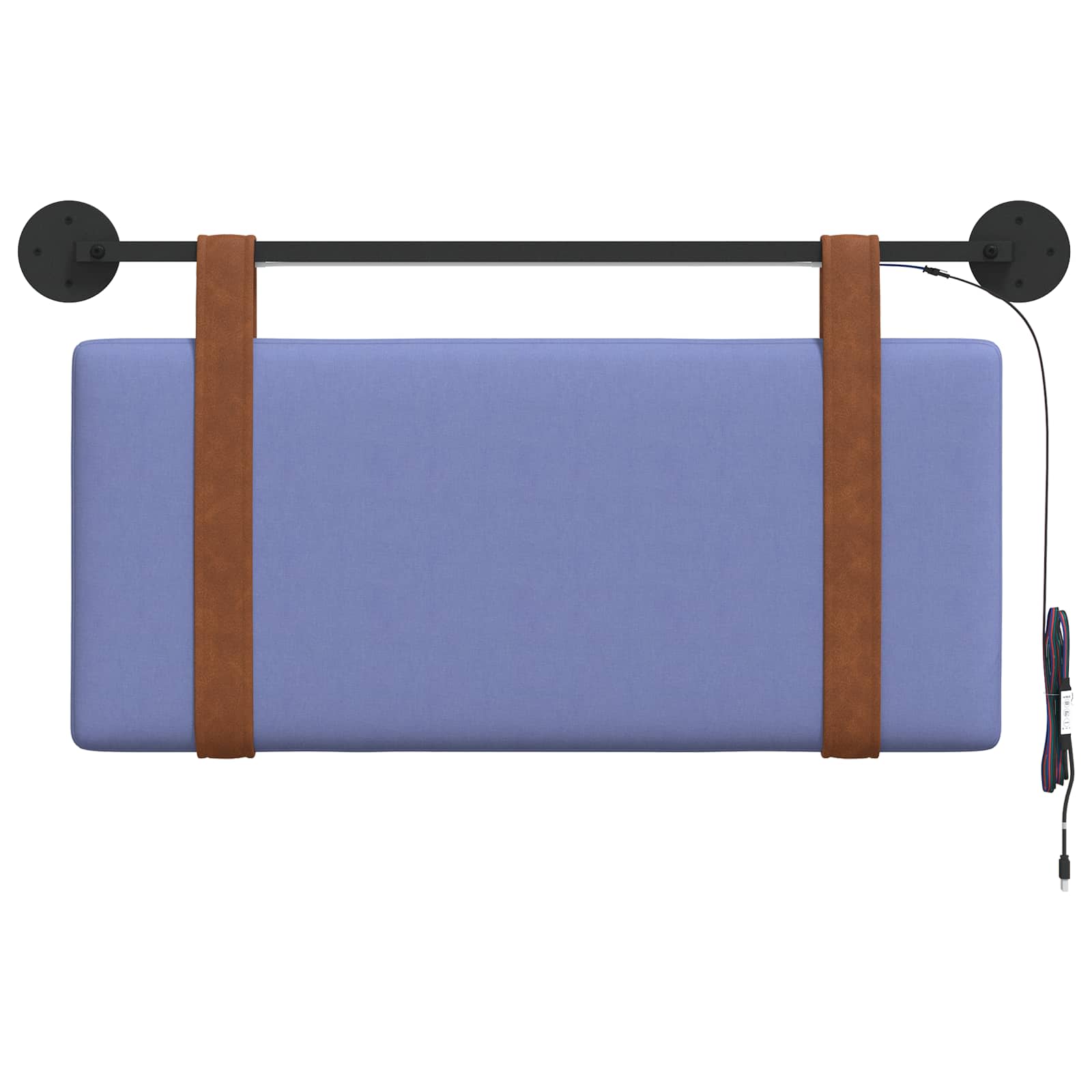 Hangend hoofdbord Met LED-verlichting Jeans Blauw Antiek PU is nu te koop bij PeponiXL, paradijselijk wonen!