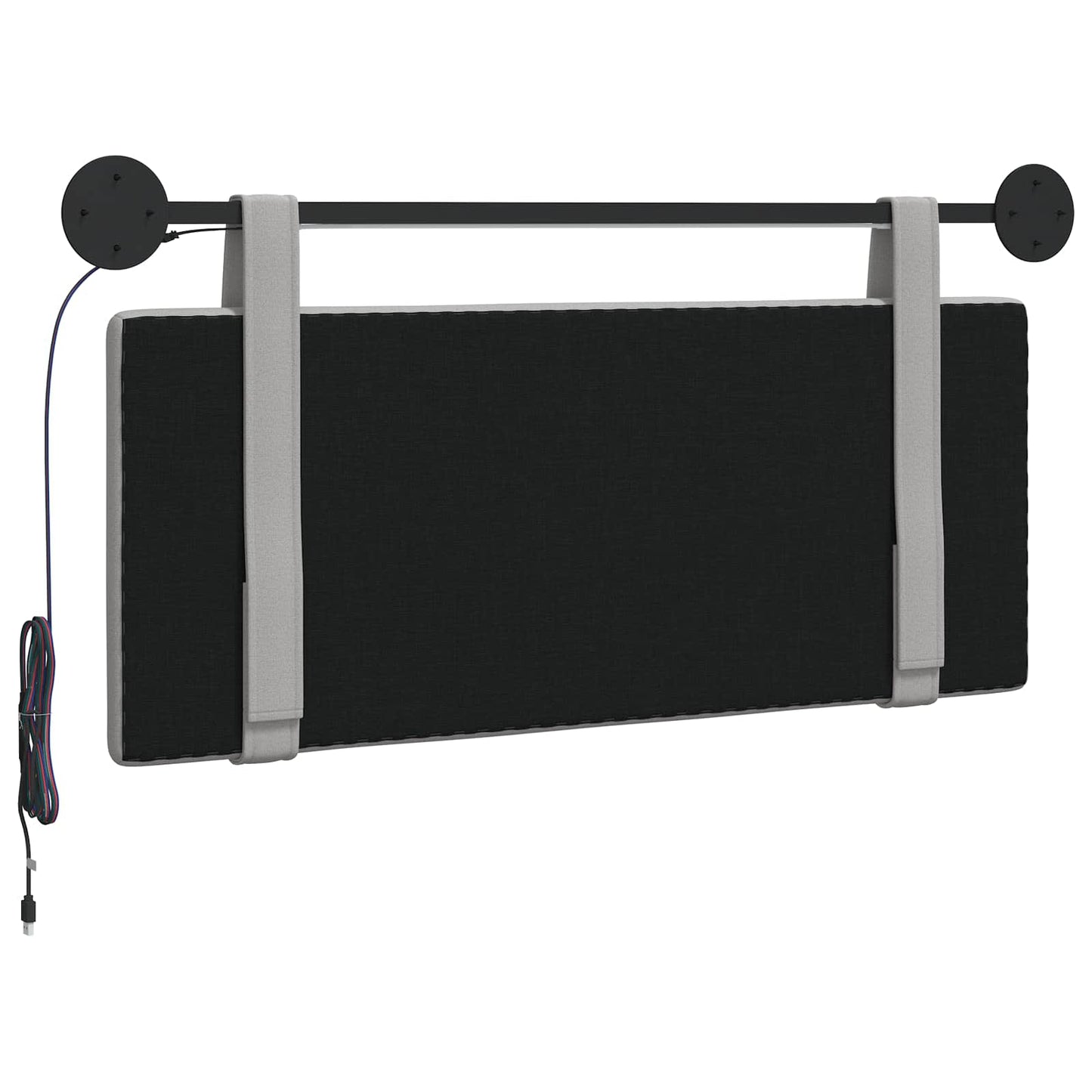 Hangend hoofdbord Met LED-verlichting Wolkengrijs Stof is nu te koop bij PeponiXL, paradijselijk wonen!