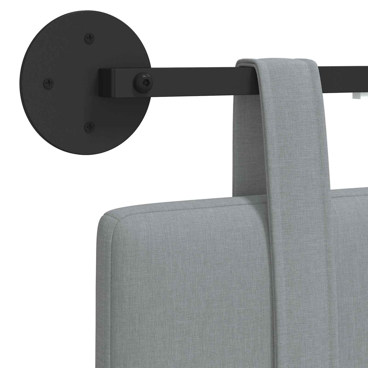 Hangend hoofdbord Met LED-verlichting Lichtgrijs Stof is nu te koop bij PeponiXL, paradijselijk wonen!