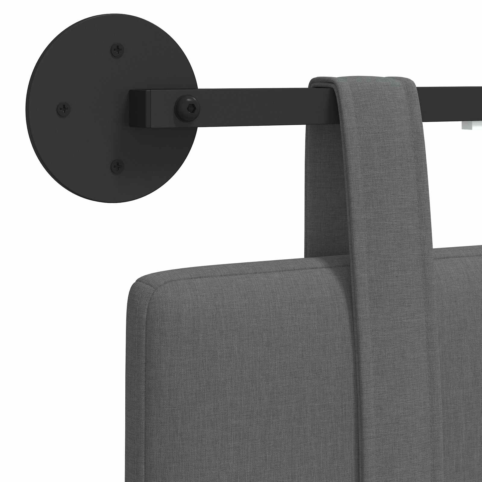 Hangend hoofdbord Met LED-verlichting Donkergrijs Stof is nu te koop bij PeponiXL, paradijselijk wonen!