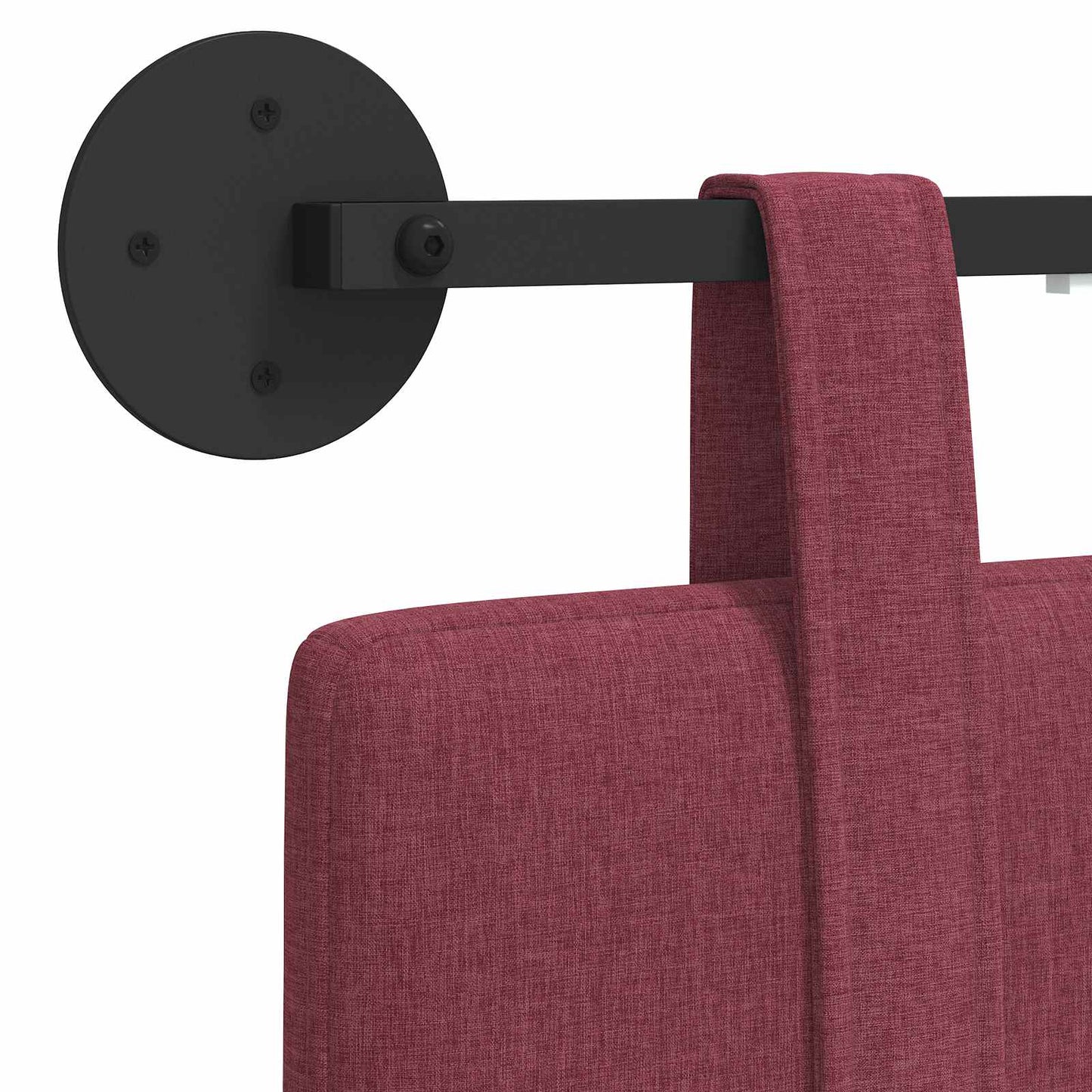 Hangend hoofdbord Met LED-verlichting Wijnrood Stof is nu te koop bij PeponiXL, paradijselijk wonen!