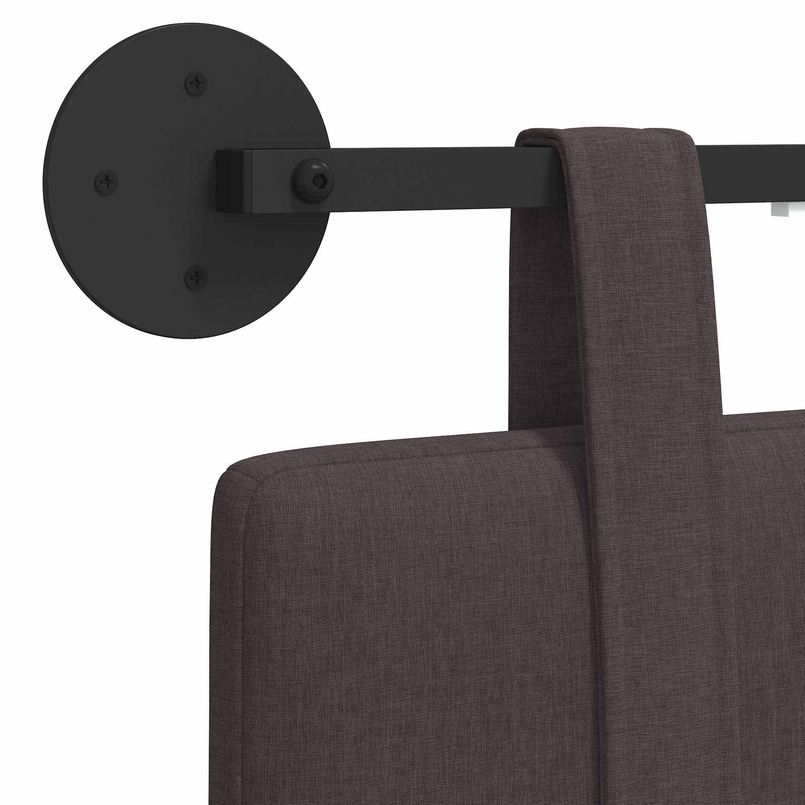 Hangend hoofdbord Met LED-verlichting Donkerbruin Stof is nu te koop bij PeponiXL, paradijselijk wonen!