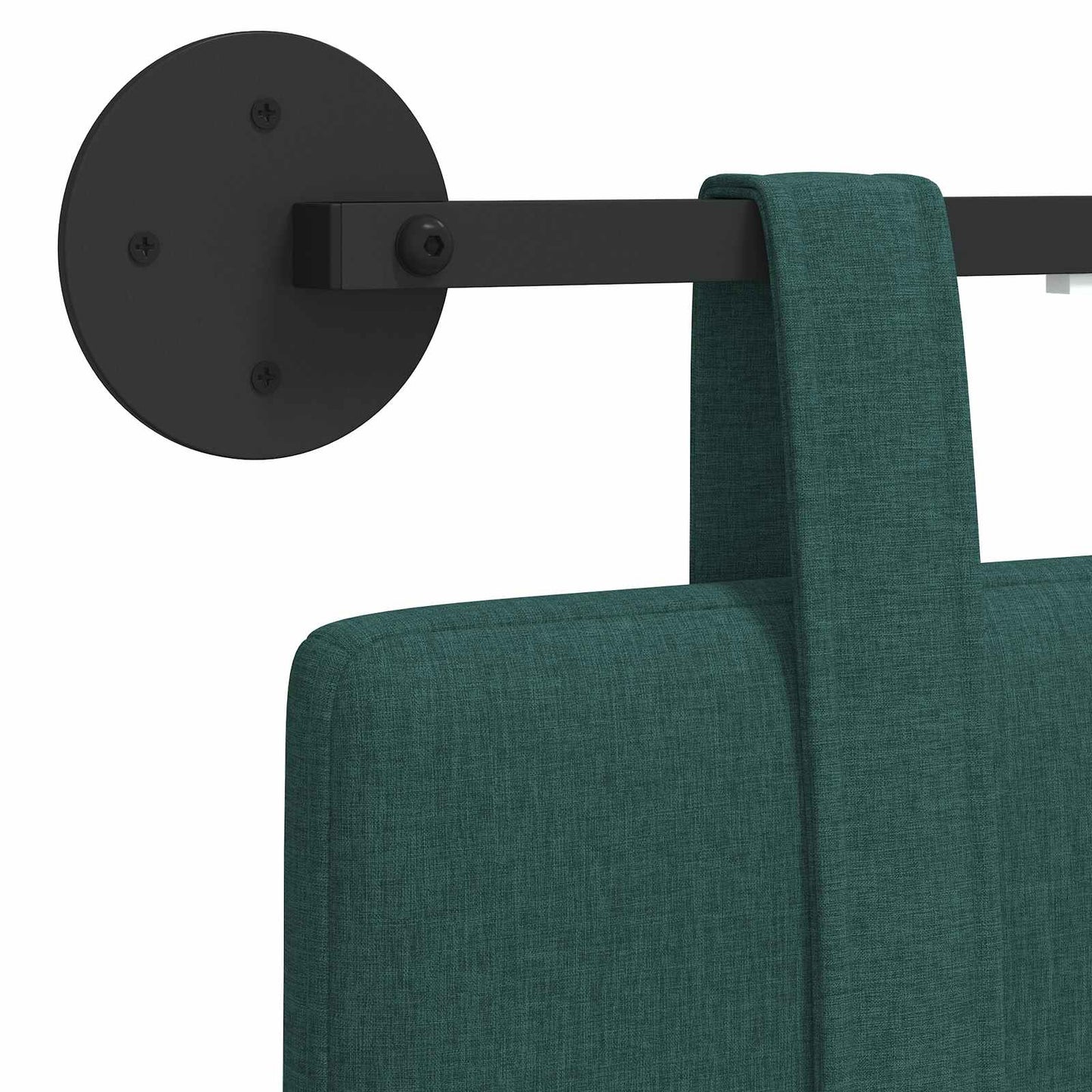 Hangend hoofdbord Met LED-verlichting Donkergroen Stof is nu te koop bij PeponiXL, paradijselijk wonen!
