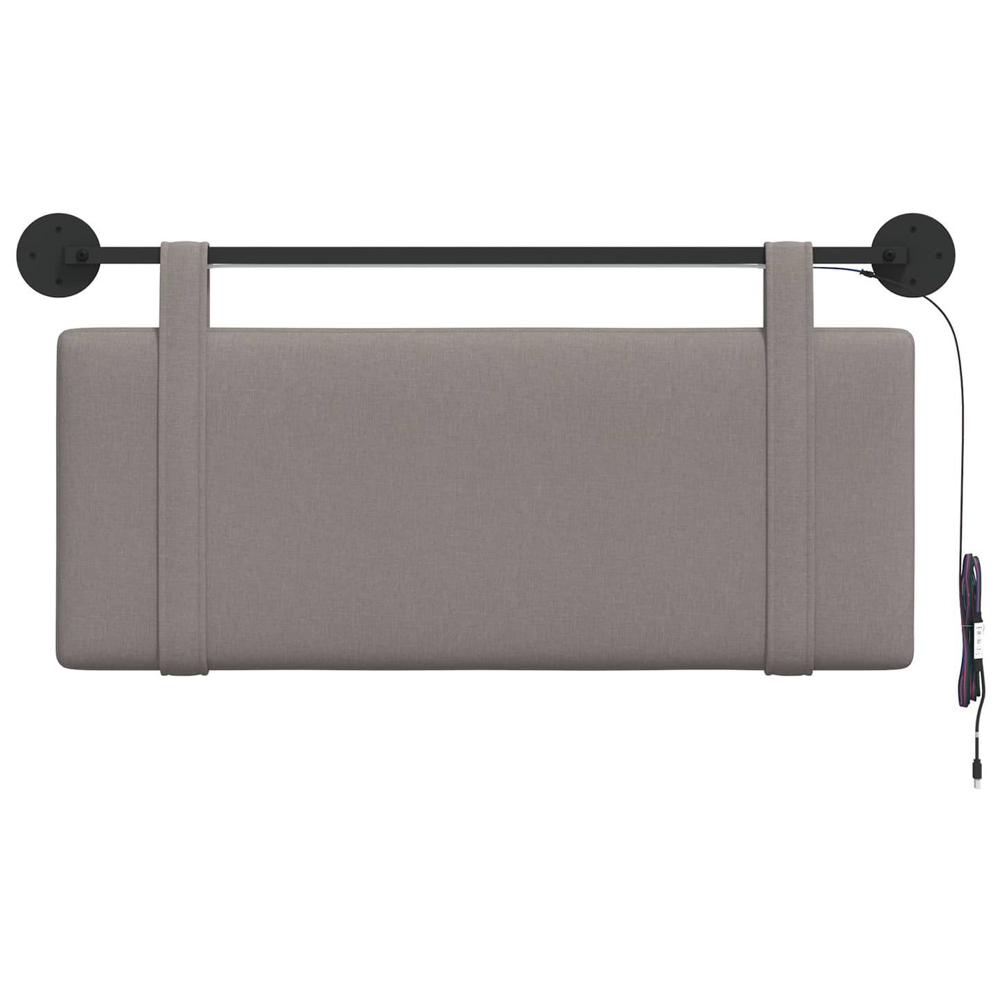 Hangend hoofdbord Met LED-verlichting Taupe Stof is nu te koop bij PeponiXL, paradijselijk wonen!