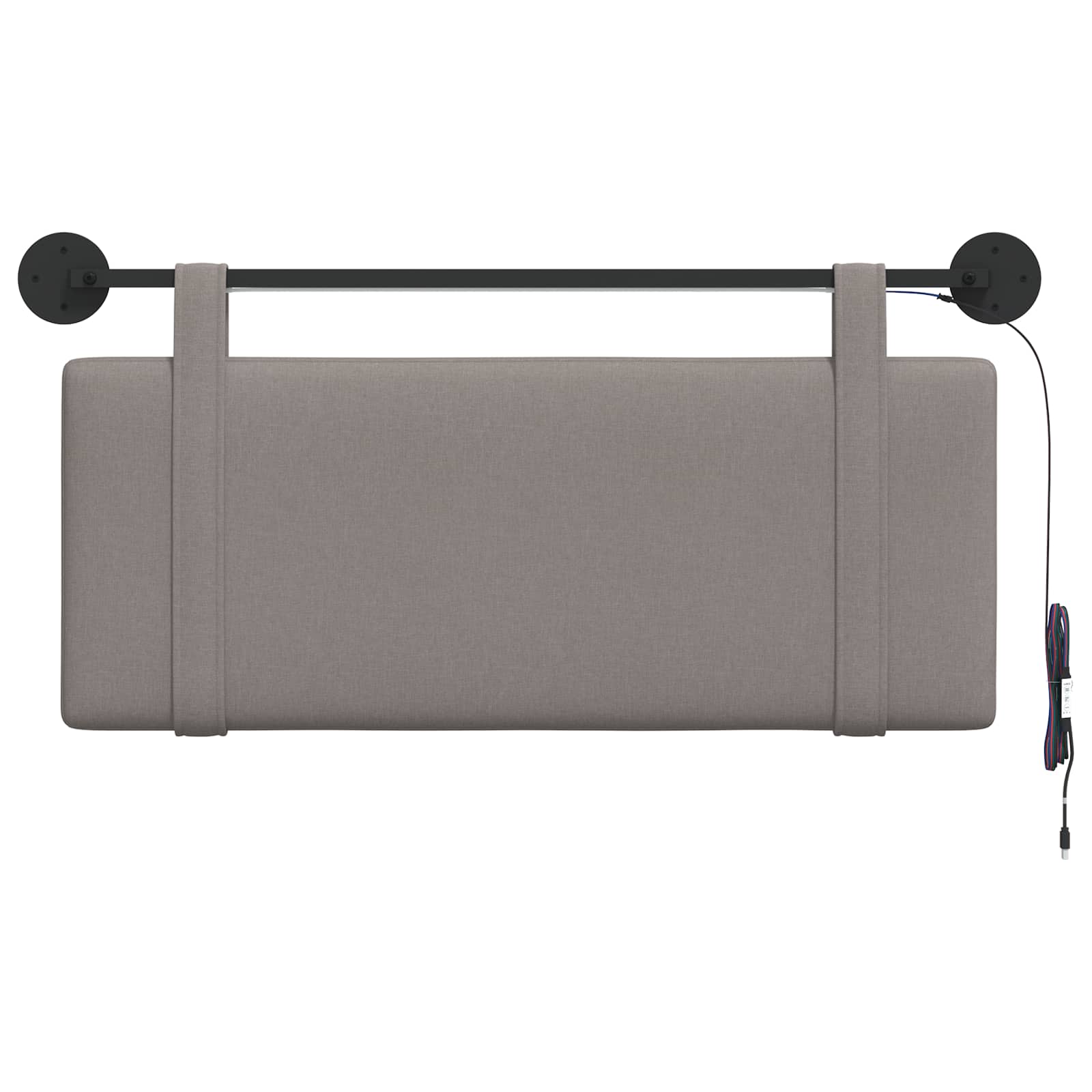 Hangend hoofdbord Met LED-verlichting Taupe Stof is nu te koop bij PeponiXL, paradijselijk wonen!