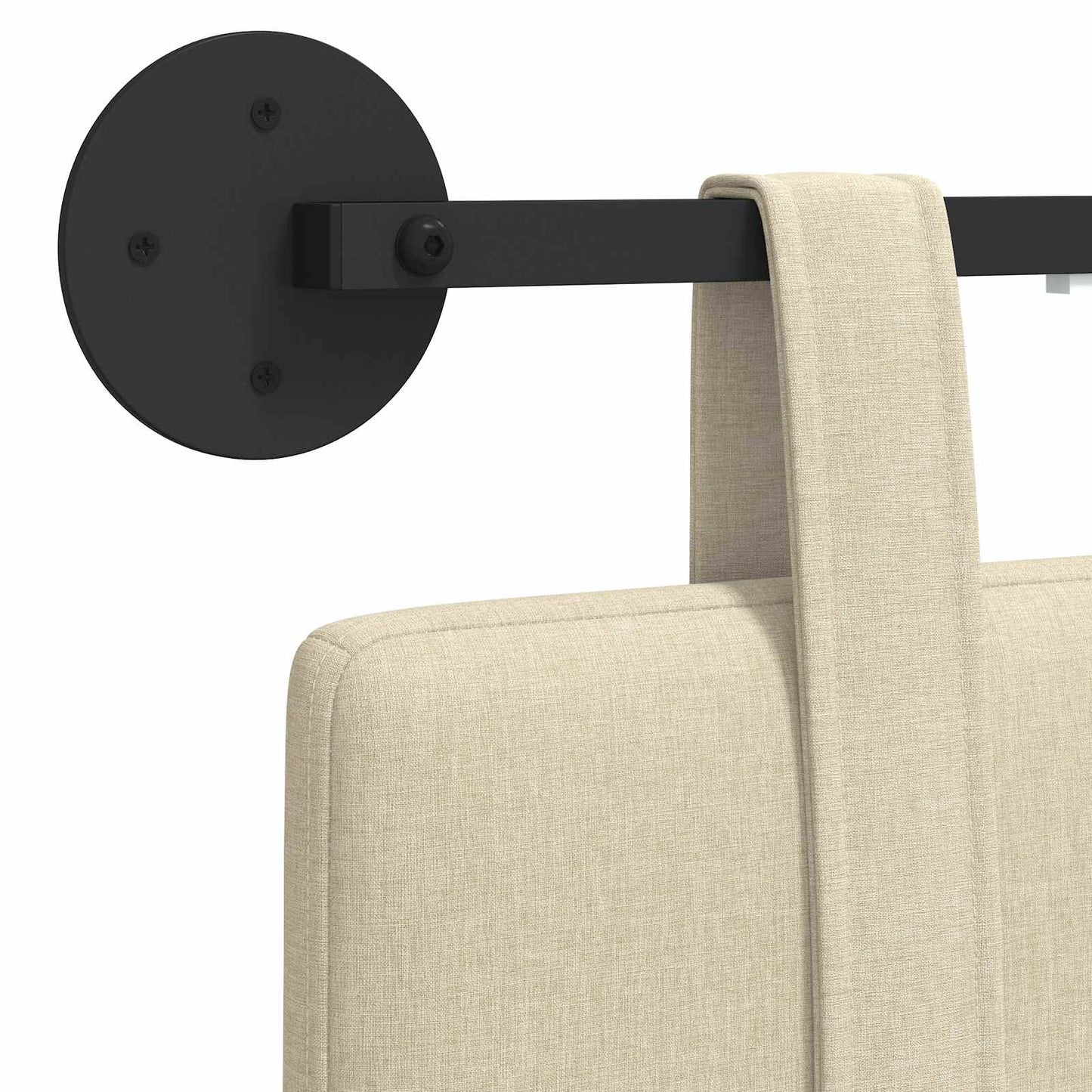 Hangend hoofdbord Met LED-verlichting Crèmekleurig Stof is nu te koop bij PeponiXL, paradijselijk wonen!