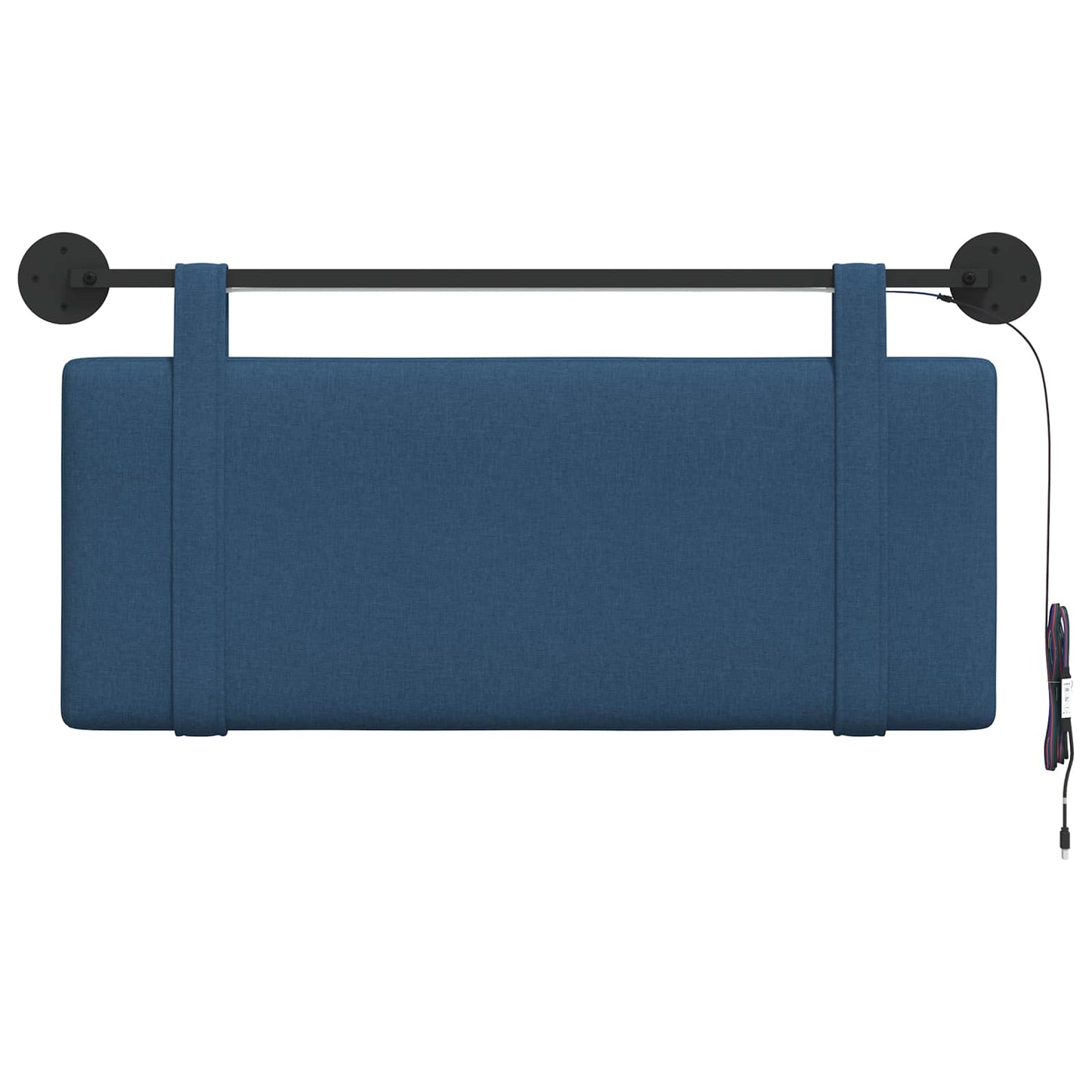 Hangend hoofdbord Met LED-verlichting Blauw Stof is nu te koop bij PeponiXL, paradijselijk wonen!